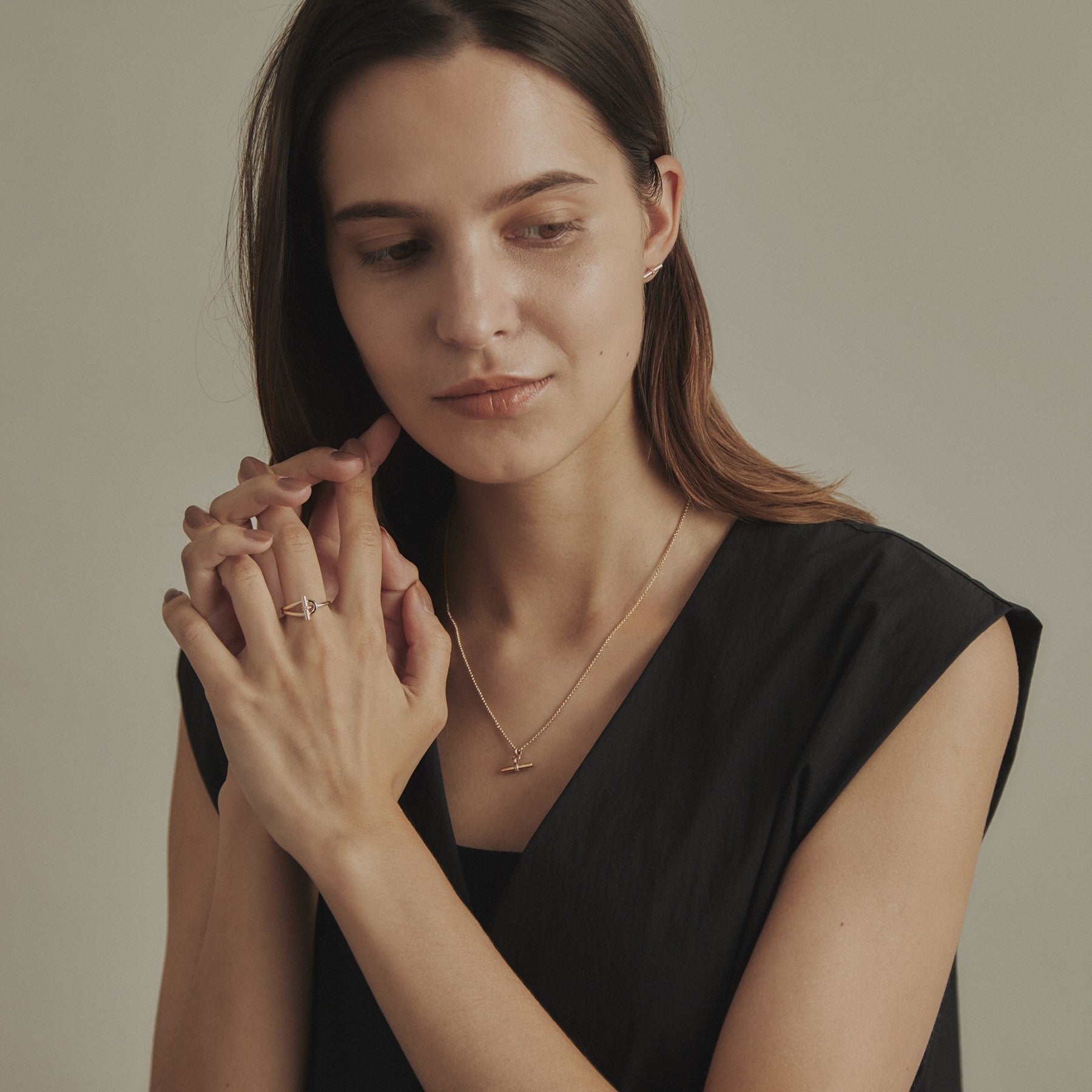 ココシュニック COCOSHNIK K10ダイヤモンド マンテルモチーフ リング (イエローゴールド(104)) イエローゴールド(104)