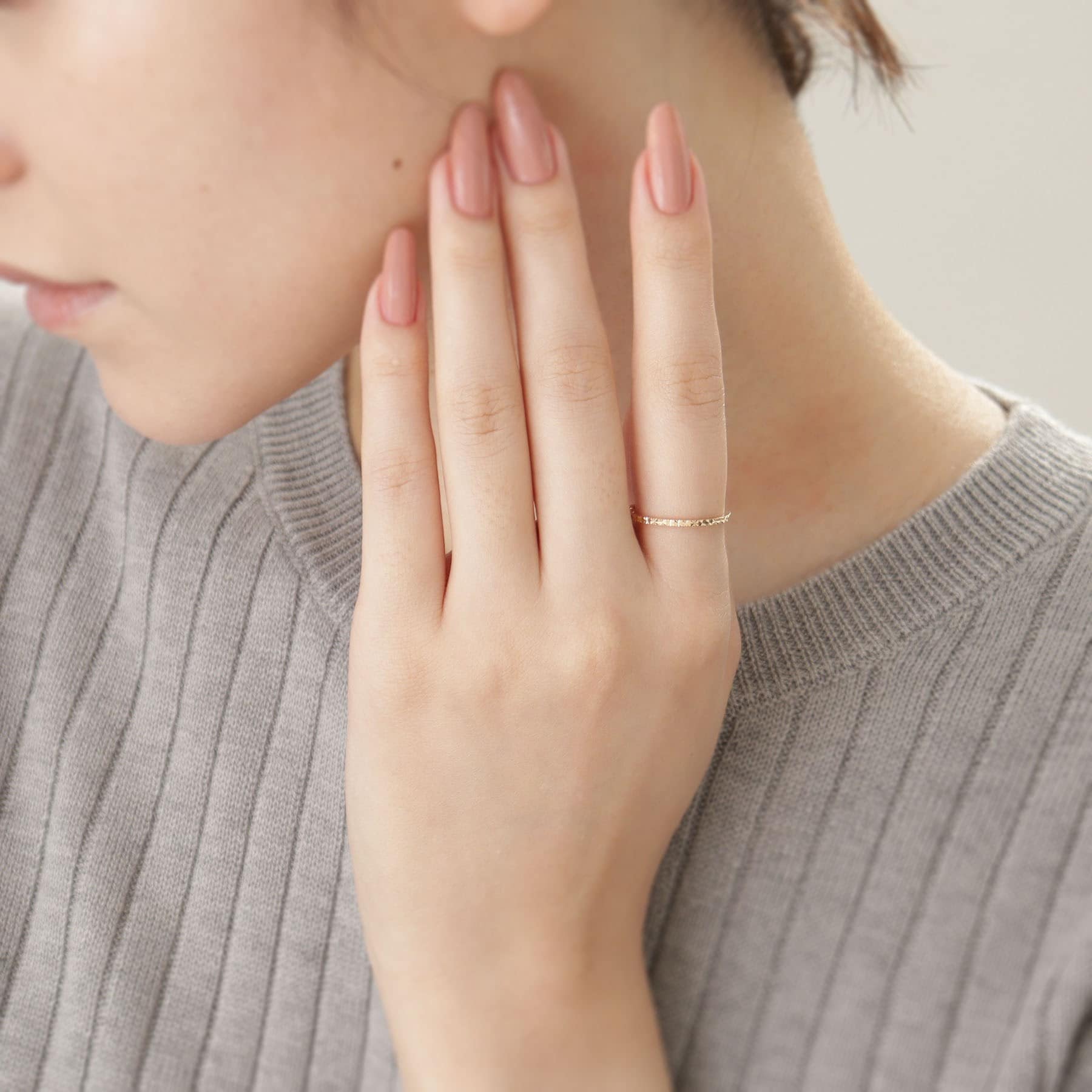 ココシュニック COCOSHNIK カットワーク極光リング(#16) (イエローゴールド) イエローゴールド(100)