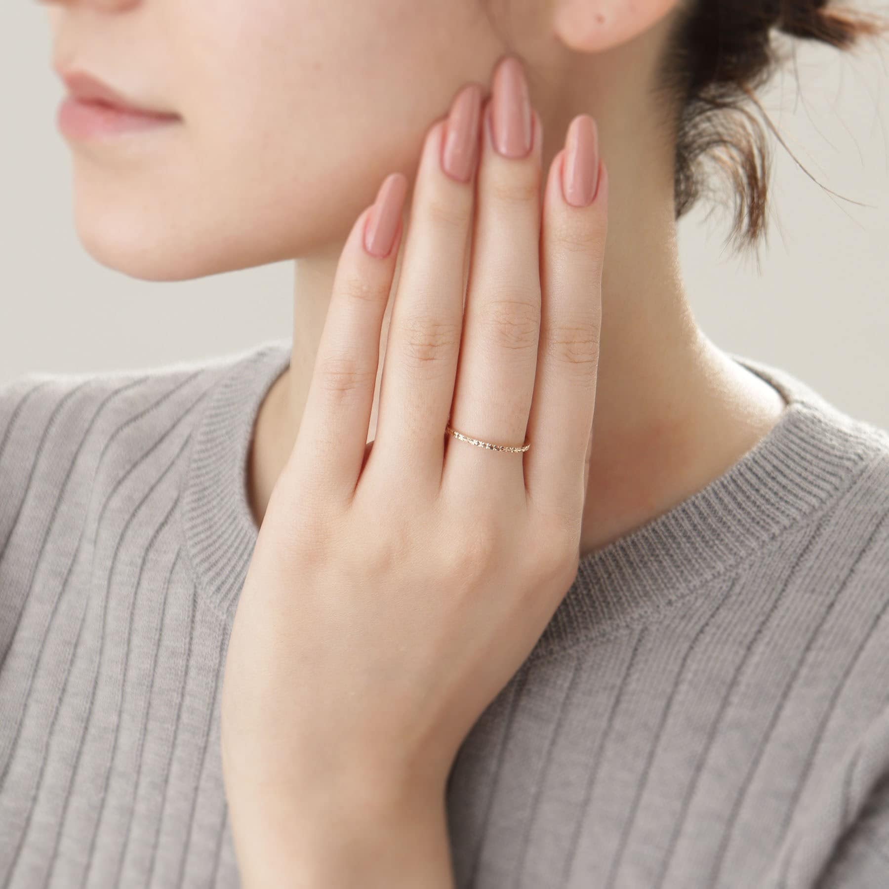 ココシュニック COCOSHNIK カットワーク極光リング(#16) (イエローゴールド) イエローゴールド(100)