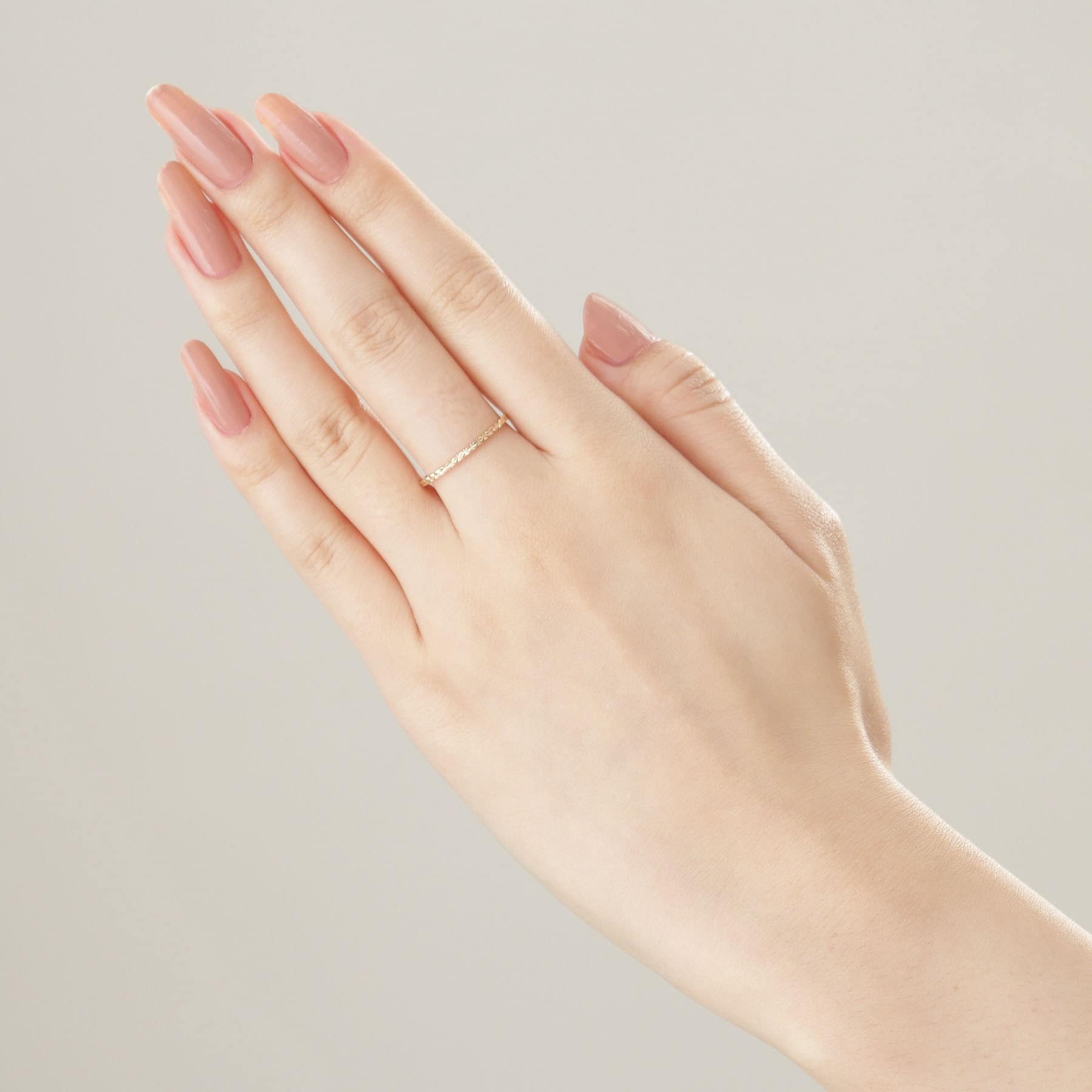 ココシュニック COCOSHNIK カットワーク極光リング(#16) (イエローゴールド) イエローゴールド(100)