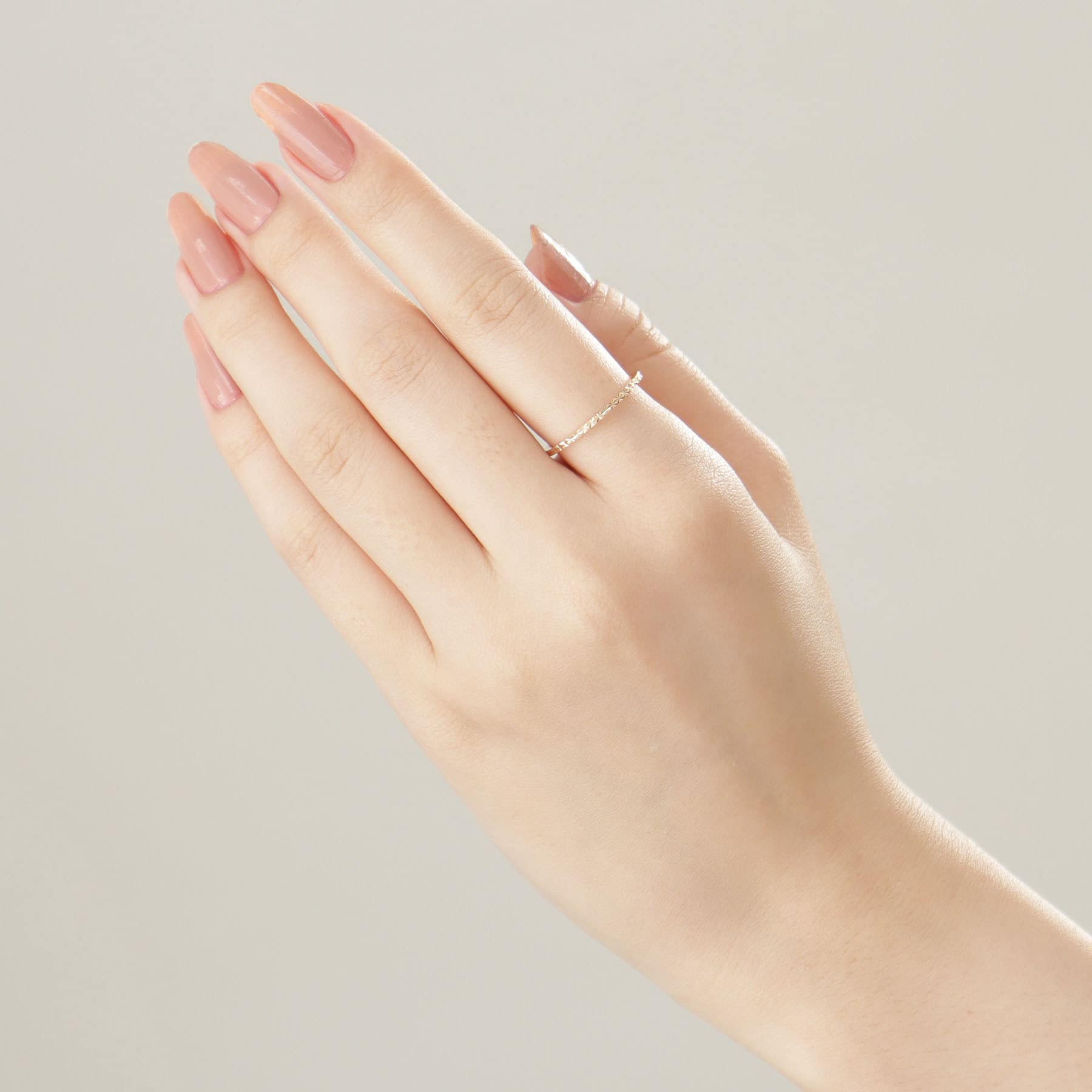 ココシュニック COCOSHNIK カットワーク極光リング(#16) (イエローゴールド) イエローゴールド(100)