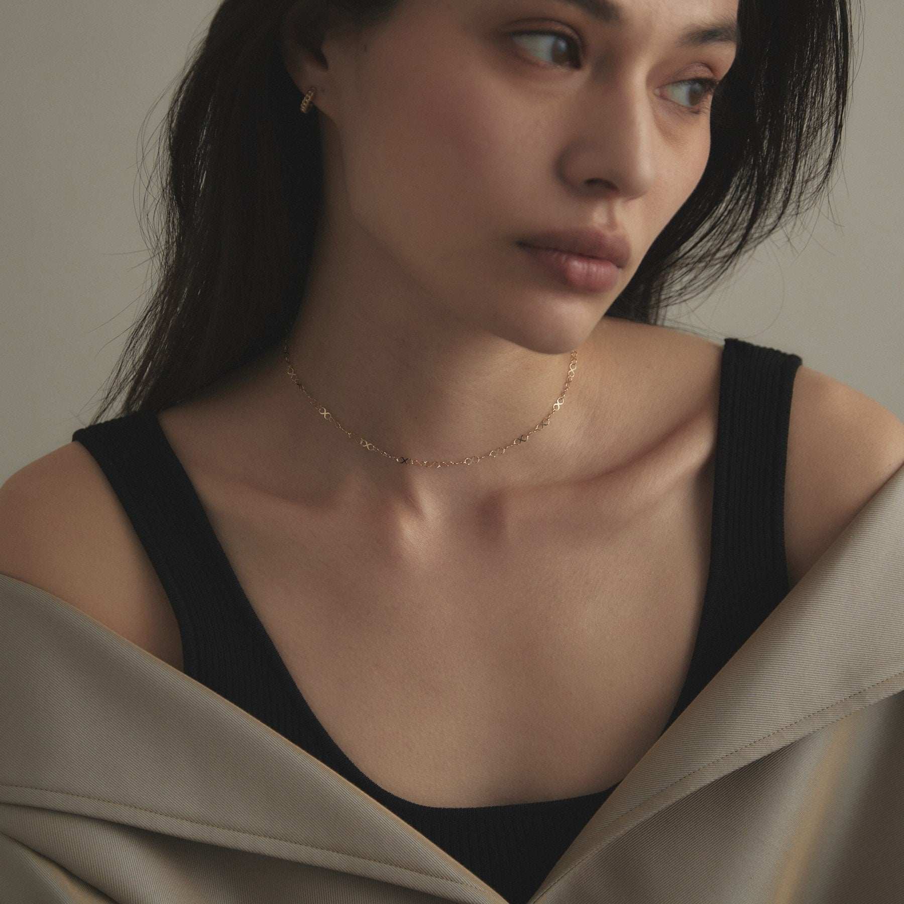 ココシュニック COCOSHNIK K10Xチェーン チョーカー大 イエローゴールド(100)