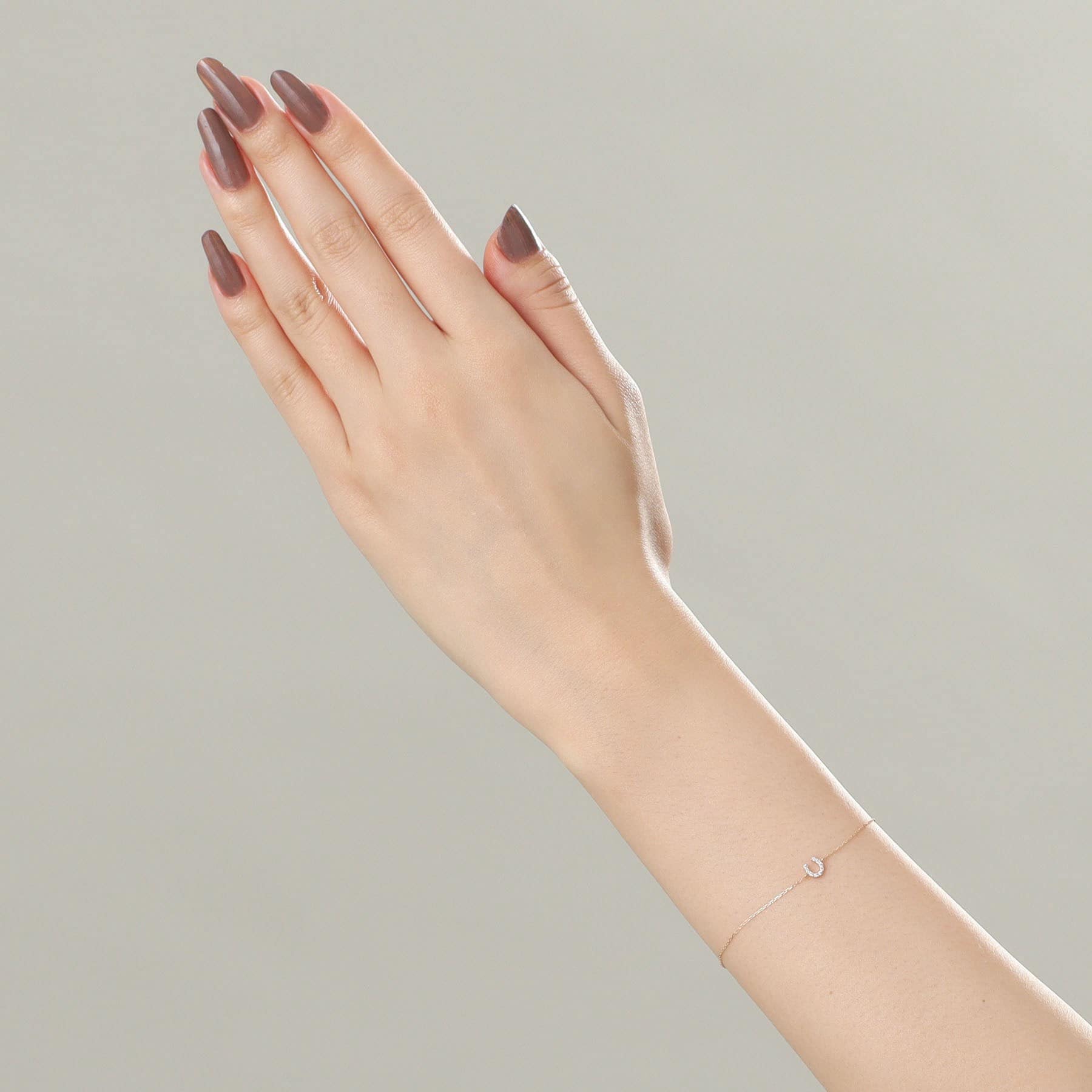 ココシュニック COCOSHNIK K10ダイヤモンド馬蹄モチーフ ブレスレット イエローゴールド(104)