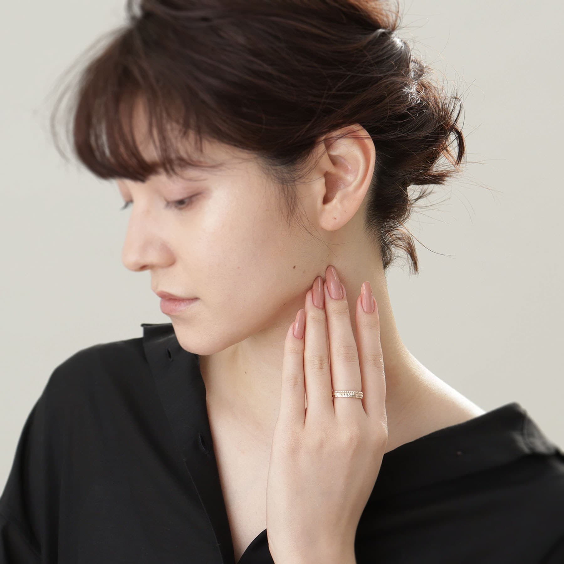 ココシュニック COCOSHNIK K10ミル縦溝リング イエローゴールド(100)