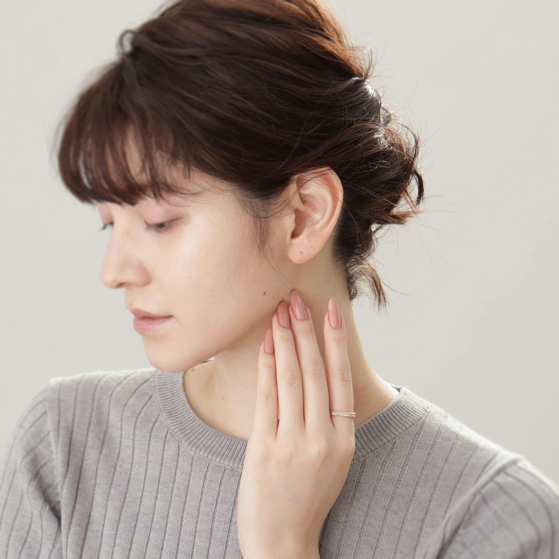 ココシュニック COCOSHNIK K10ミル縦溝リング イエローゴールド(100)