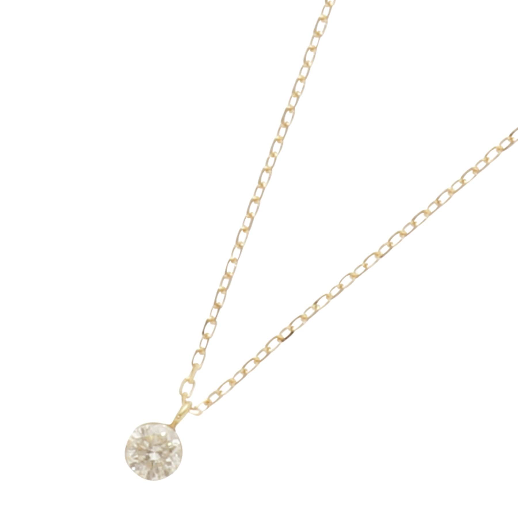 ココシュニック COCOSHNIK K18ダイヤモンド シークレット留め スルーネックレス (イエローゴールド) イエローゴールド(104)