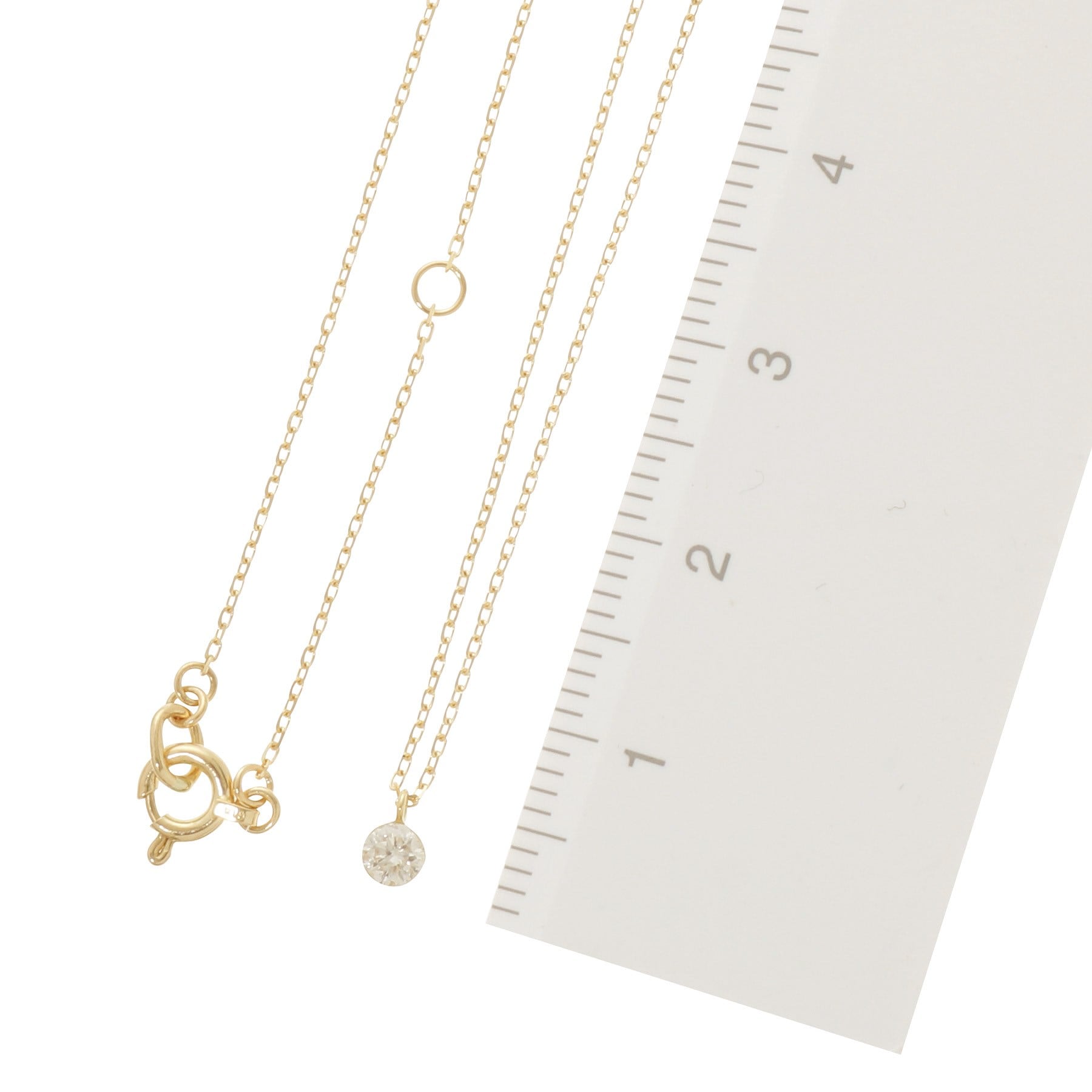 ココシュニック COCOSHNIK K18ダイヤモンド シークレット留め スルーネックレス (イエローゴールド) イエローゴールド(104)