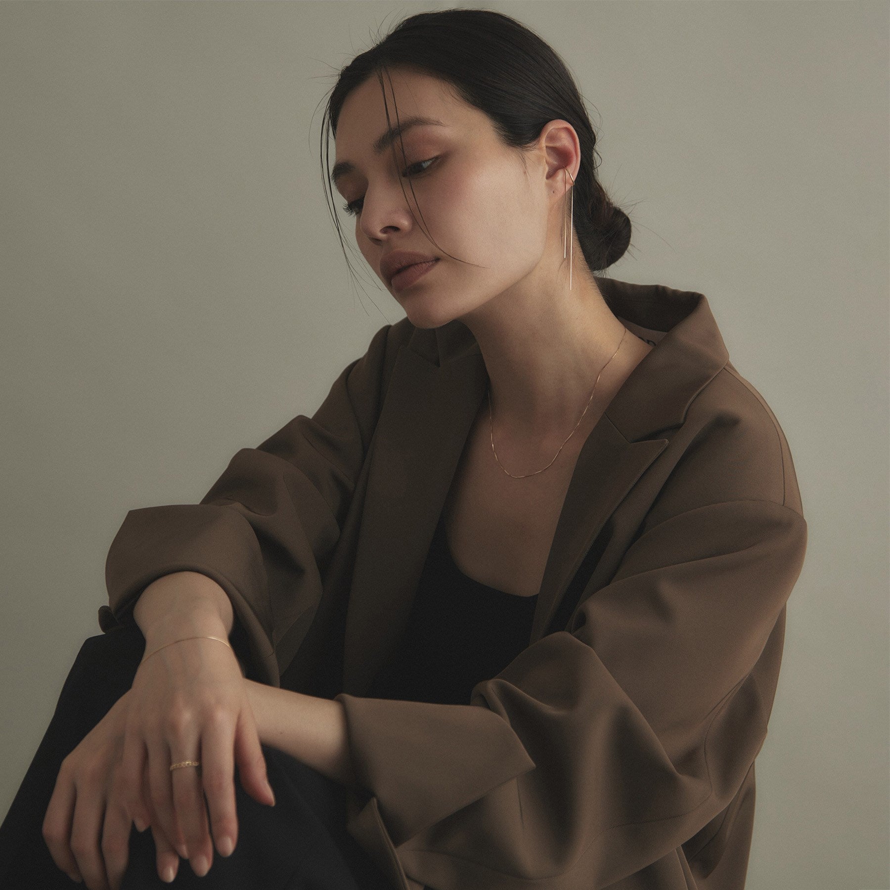 ココシュニック COCOSHNIK コンパクトチェーン ネックレス (イエローゴールド) イエローゴールド(100)