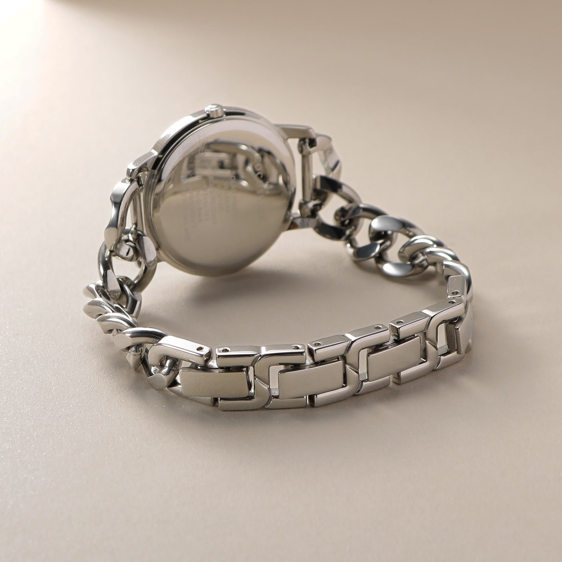 COCOSHNIK SS 圓形鏈條皮帶手錶