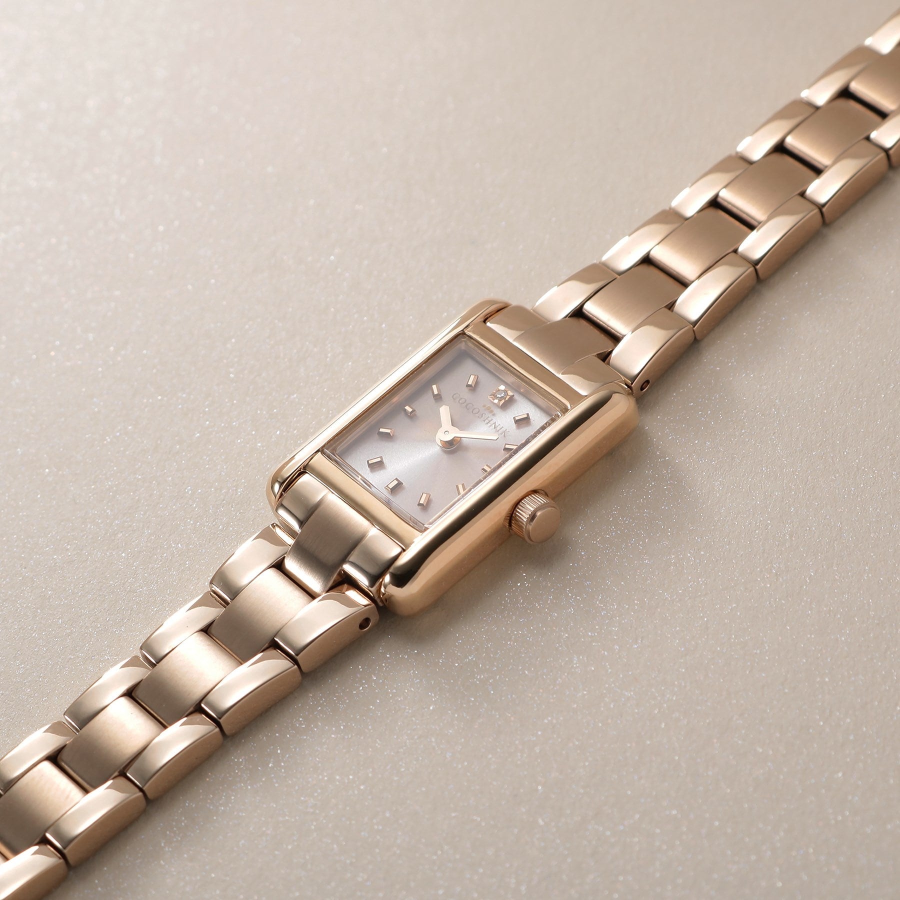 COCOSHNIK RG Square Metal Band Watch