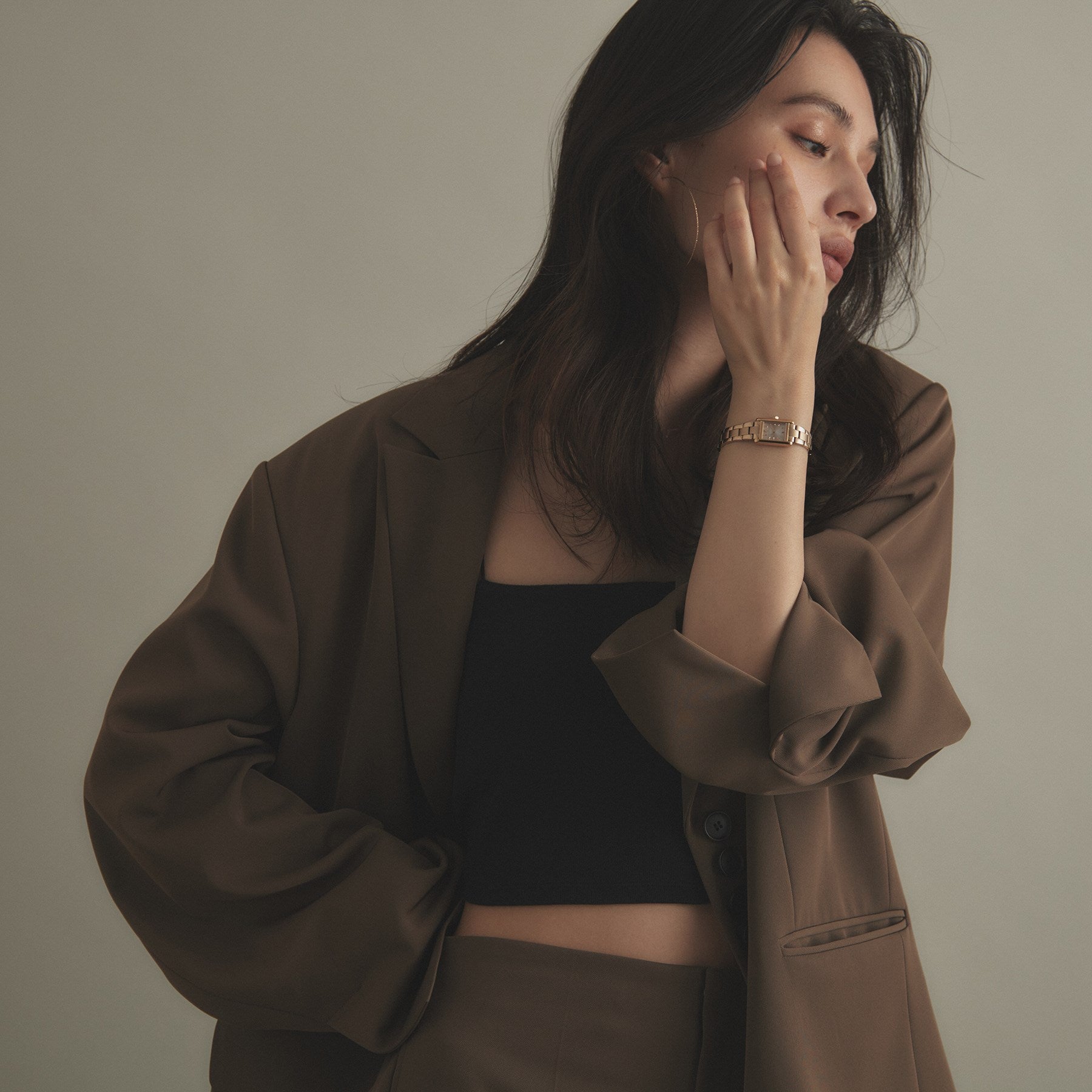 COCOSHNIK RG Square Metal Band Watch