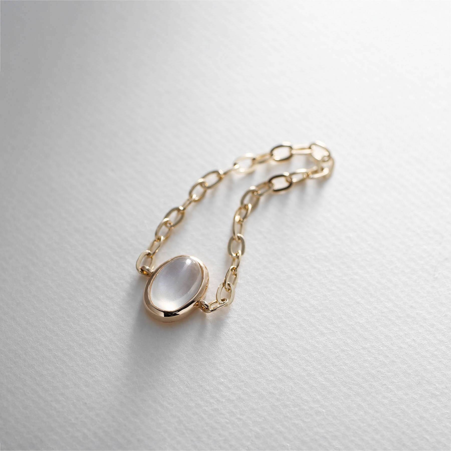 ココシュニック COCOSHNIK 【WEB限定】K10ムーンストーン チェーンリング