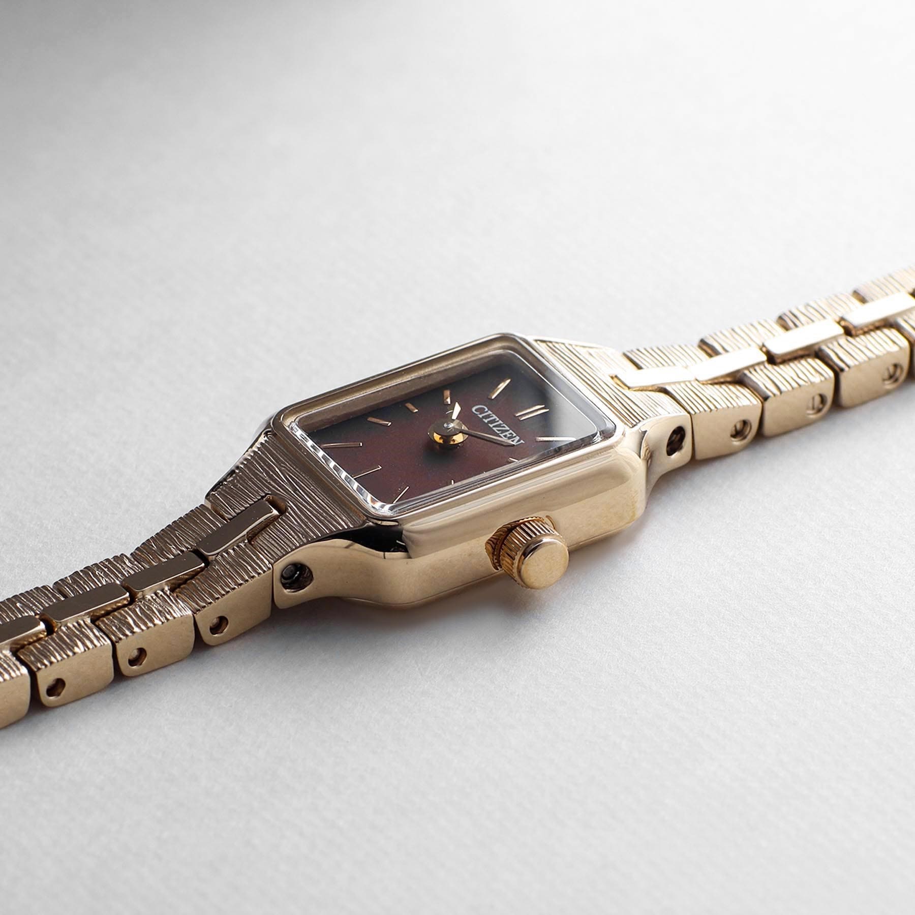 ココシュニック COCOSHNIK RG Kii:別注モデルスクエア ウォッチ(ブラウン) (ローズゴールド(100)) ローズゴールド(100)