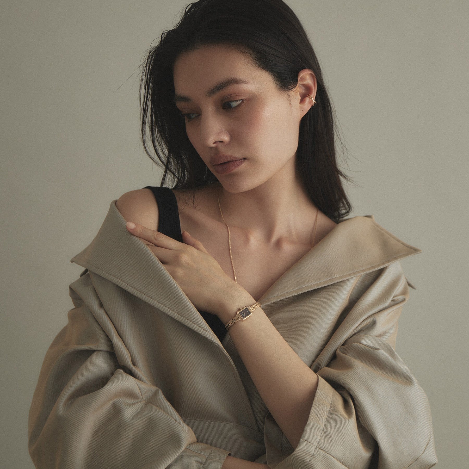 ココシュニック COCOSHNIK RG Kii:別注モデルスクエア ウォッチ(ブラウン) (ローズゴールド(100)) ローズゴールド(100)