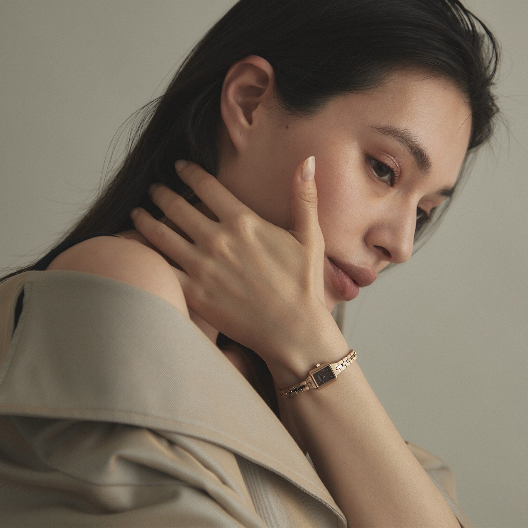 ココシュニック COCOSHNIK RG Kii:別注モデルスクエア ウォッチ(ブラウン) (ローズゴールド(100)) ローズゴールド(100)