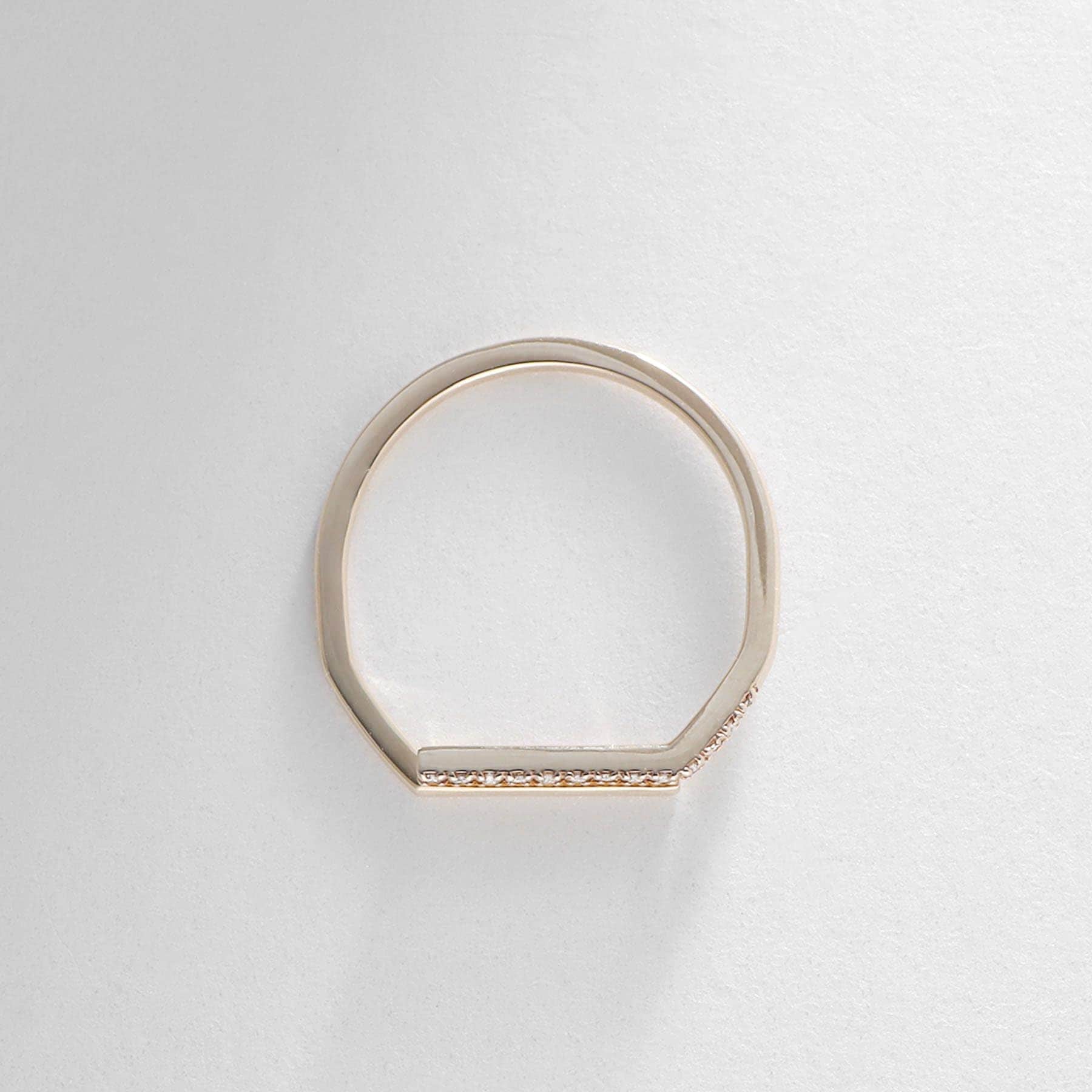 ココシュニック COCOSHNIK K10ダイヤモンド スリットオーバーラップ リング