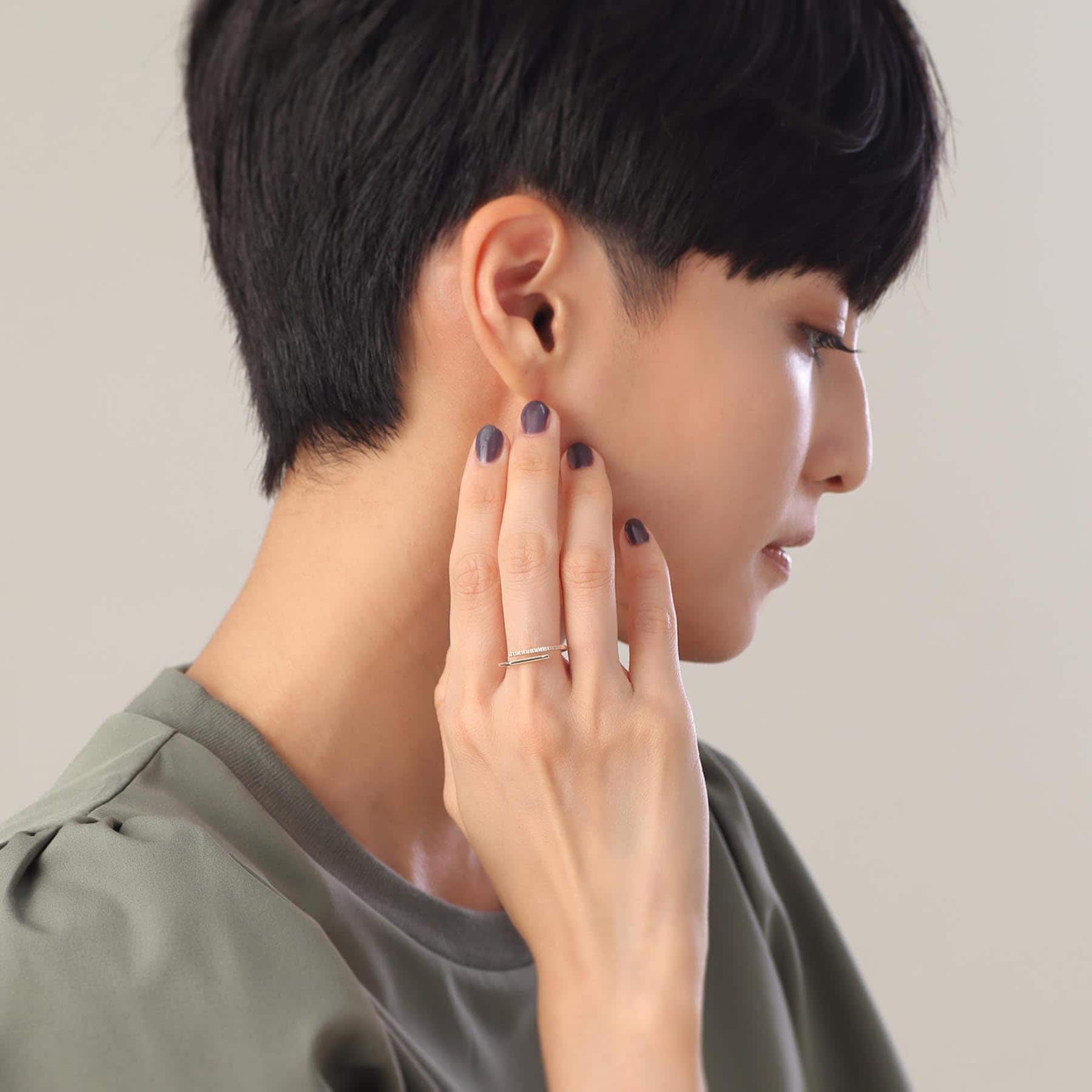 ココシュニック COCOSHNIK K10ダイヤモンド スリットオーバーラップ リング