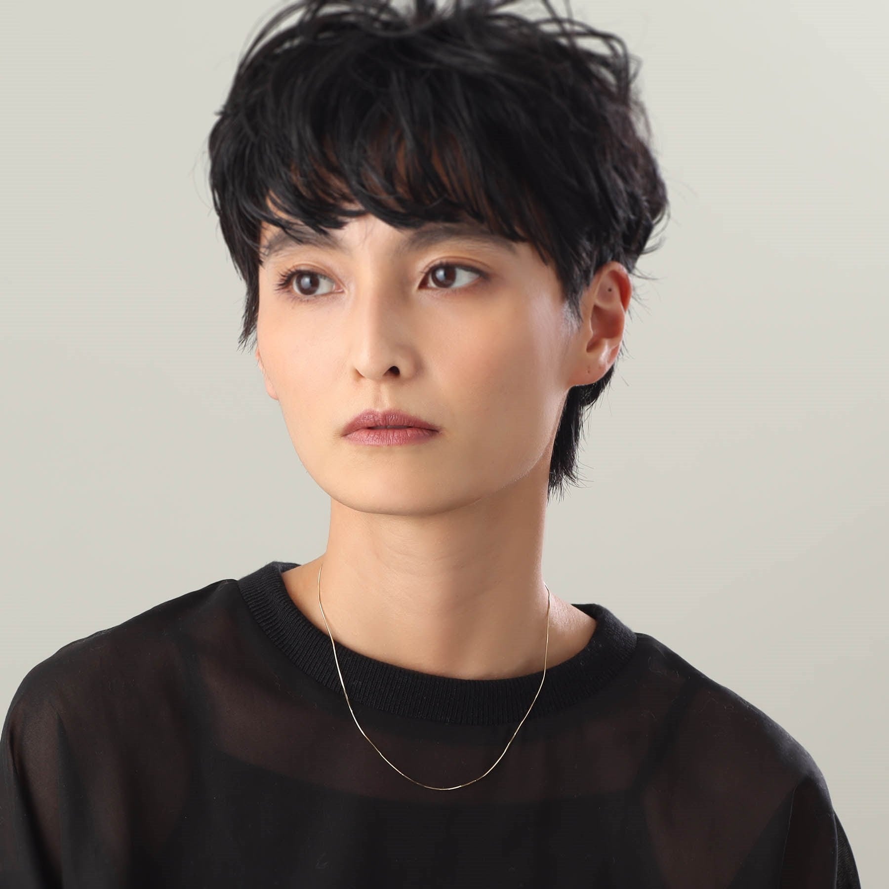 ココシュニック COCOSHNIK K18コンパクトチェーン ネックレス (イエローゴールド(100)) イエローゴールド(100)