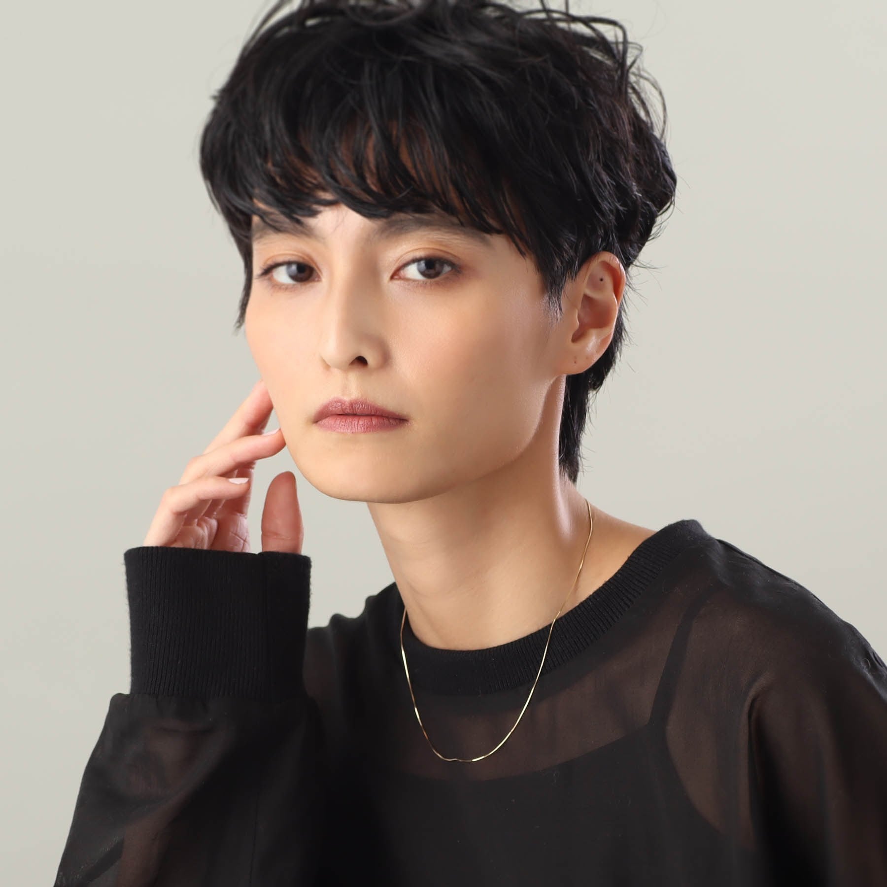 ココシュニック COCOSHNIK K18コンパクトチェーン ネックレス (イエローゴールド(100)) イエローゴールド(100)