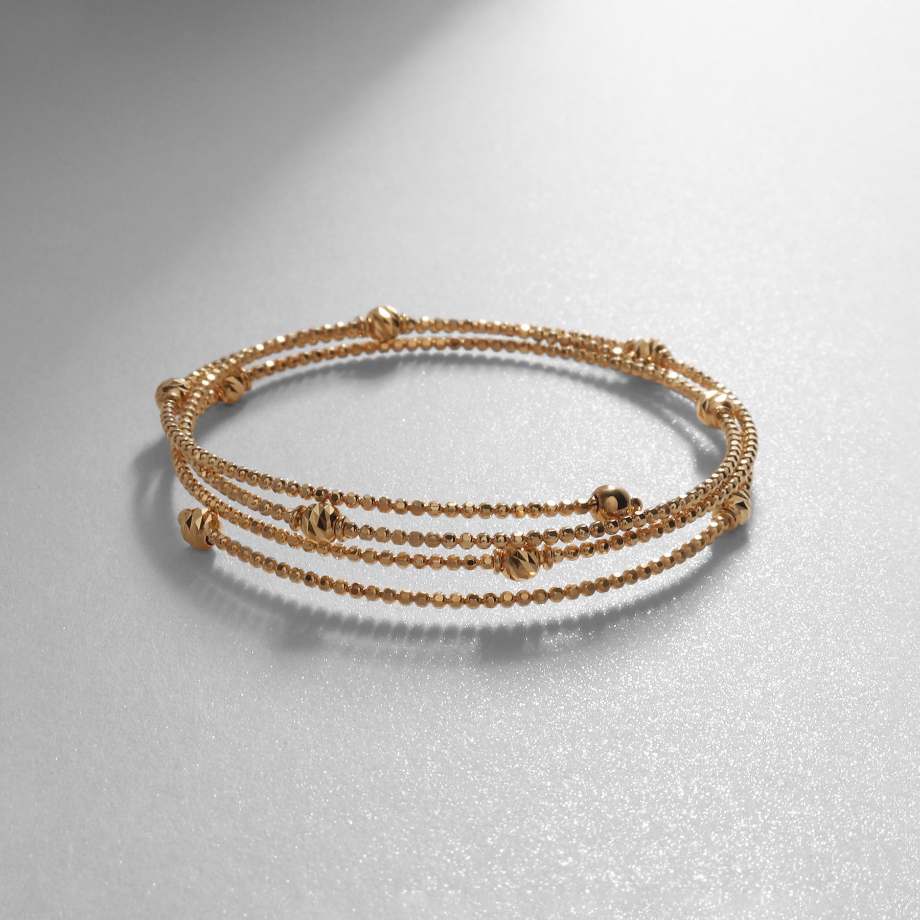 ココシュニック COCOSHNIK K18ハニー カットボール形状記憶 バングル (イエローゴールド(100)) イエローゴールド(100)