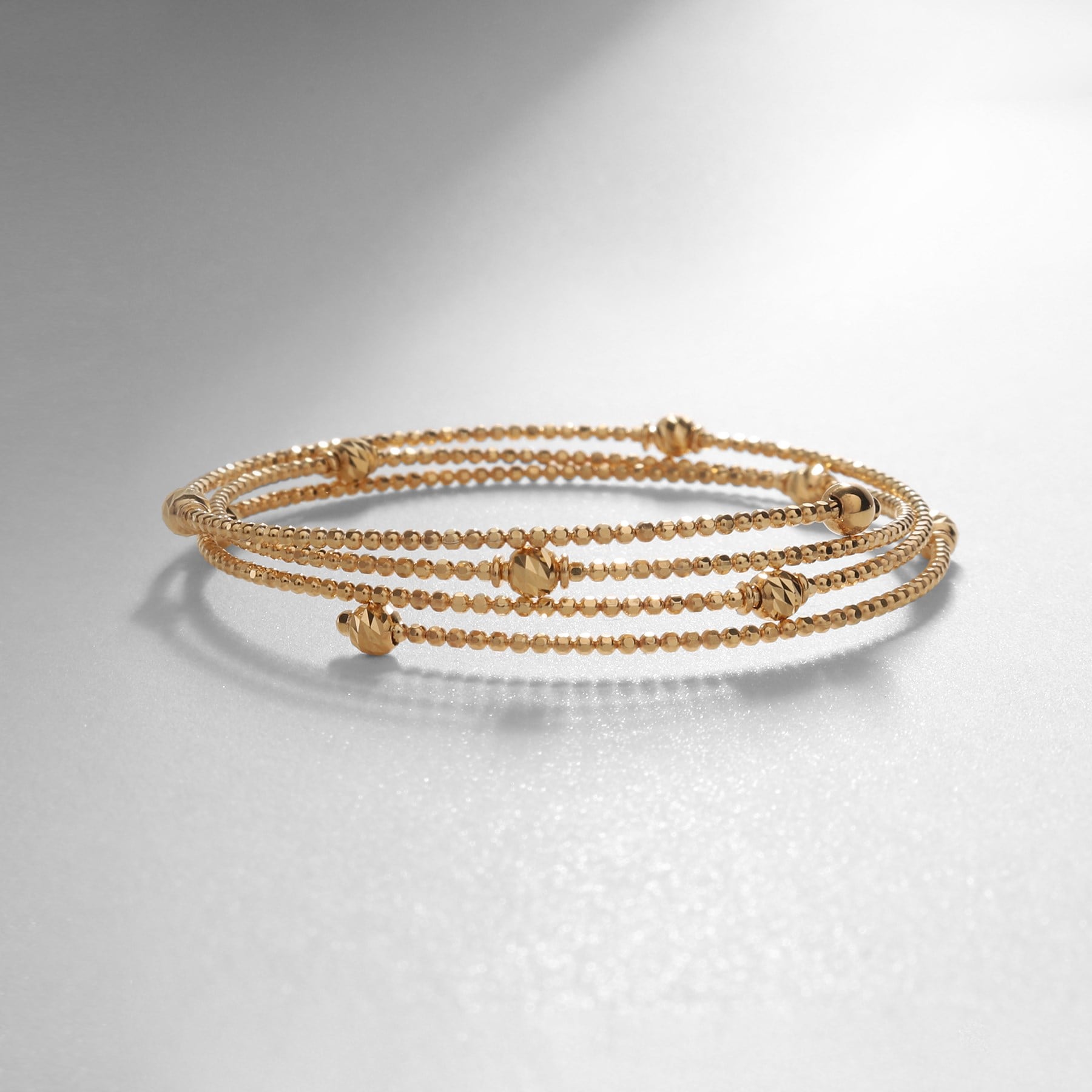 ココシュニック COCOSHNIK K18ハニー カットボール形状記憶 バングル (イエローゴールド(100)) イエローゴールド(100)