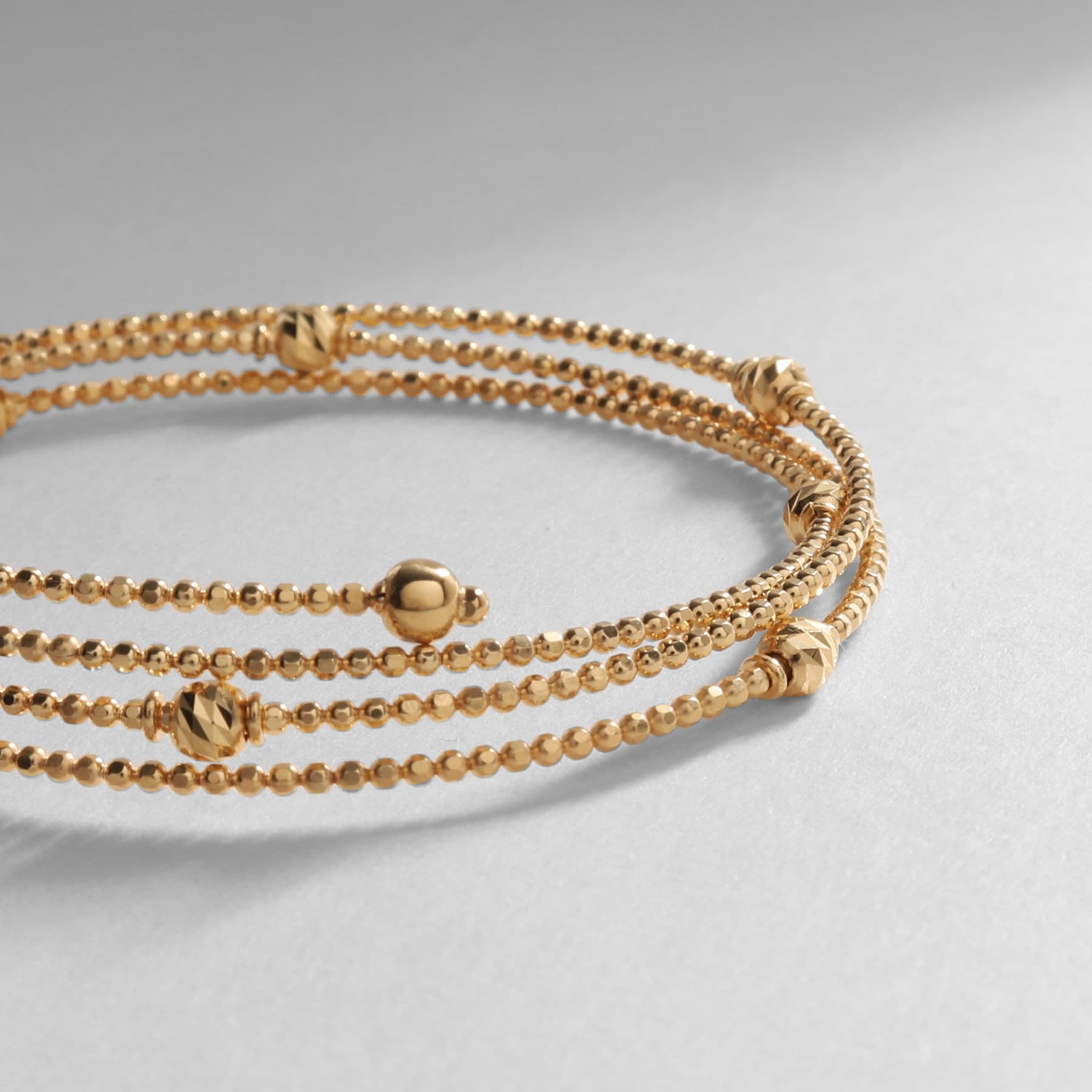 ココシュニック COCOSHNIK K18ハニー カットボール形状記憶 バングル (イエローゴールド(100)) イエローゴールド(100)