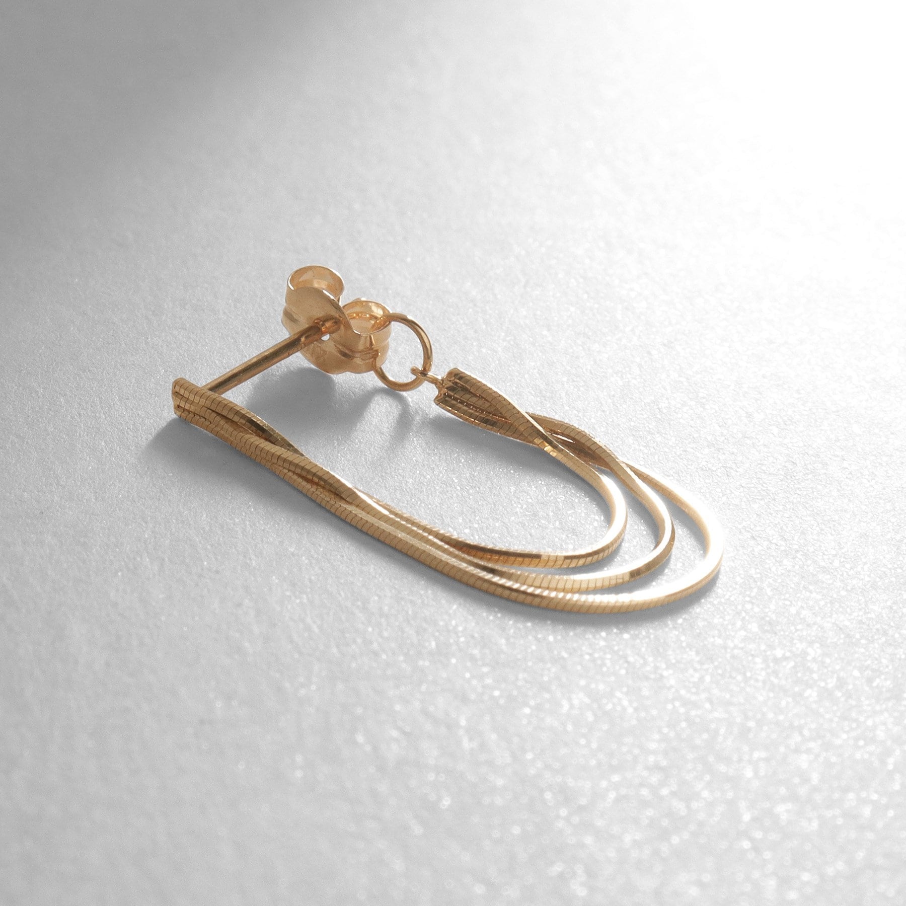 ココシュニック COCOSHNIK K10コンパクト3連チェーン フープピアス クリスタル/透明(100)