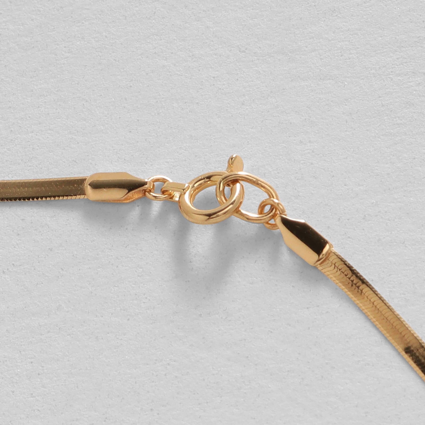 ココシュニック COCOSHNIK K18フラットスネーク ネックレス細 (クリスタル/透明(100)) クリスタル/透明(100)