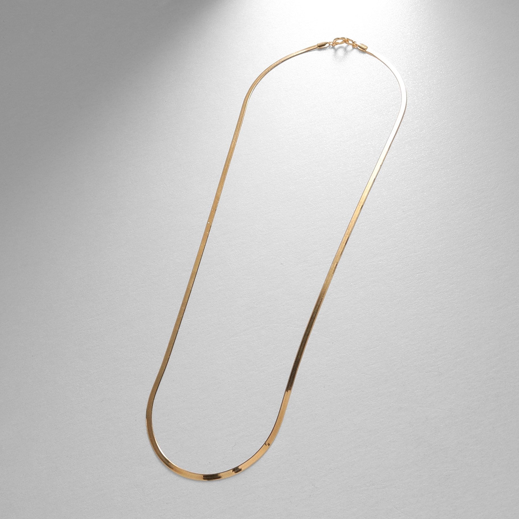 ココシュニック COCOSHNIK K18フラットスネーク ネックレス細 (クリスタル/透明(100)) クリスタル/透明(100)