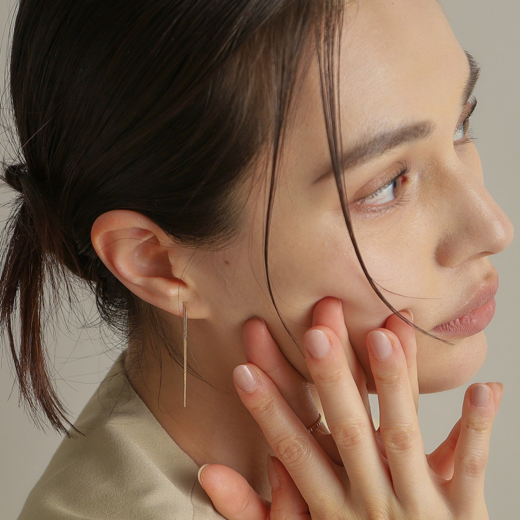 ココシュニック COCOSHNIK K18コンパクトフリンジ スタッドピアス (イエローゴールド(100)) イエローゴールド(100)