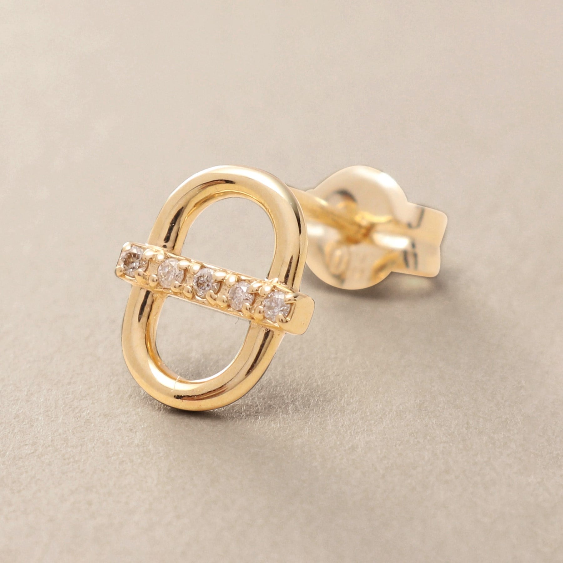 ココシュニック COCOSHNIK K10ダイヤモンド PCモチーフ スタッドピアス (イエローゴールド(104)) イエローゴールド(104)