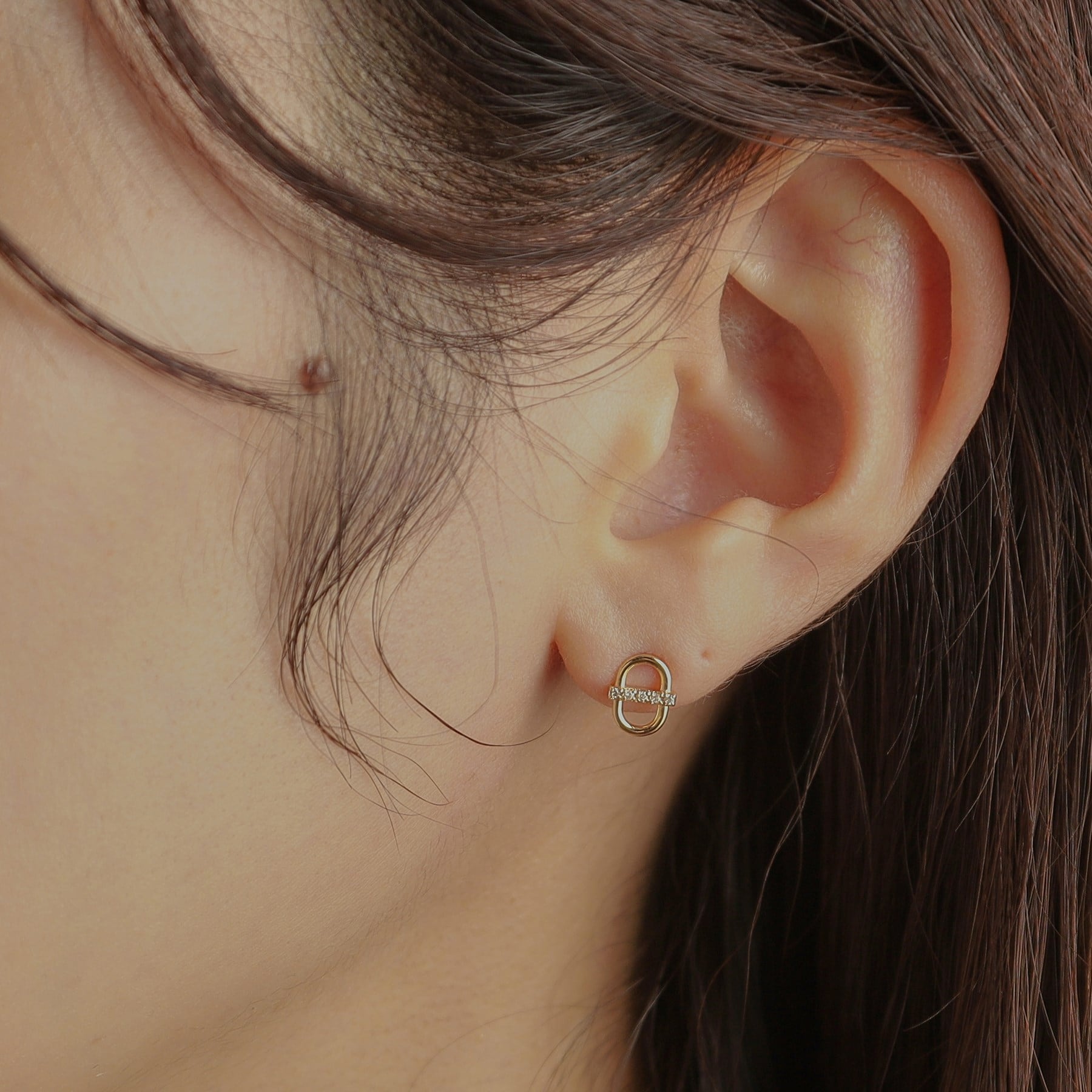 ココシュニック COCOSHNIK K10ダイヤモンド PCモチーフ スタッドピアス (イエローゴールド(104)) イエローゴールド(104)