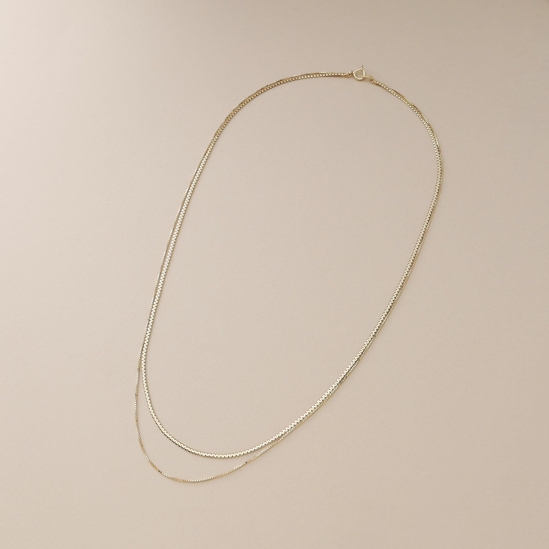 ココシュニック COCOSHNIK K10ベネフラット×ベネレイヤード ネックレス (イエローゴールド(100)) イエローゴールド(100)