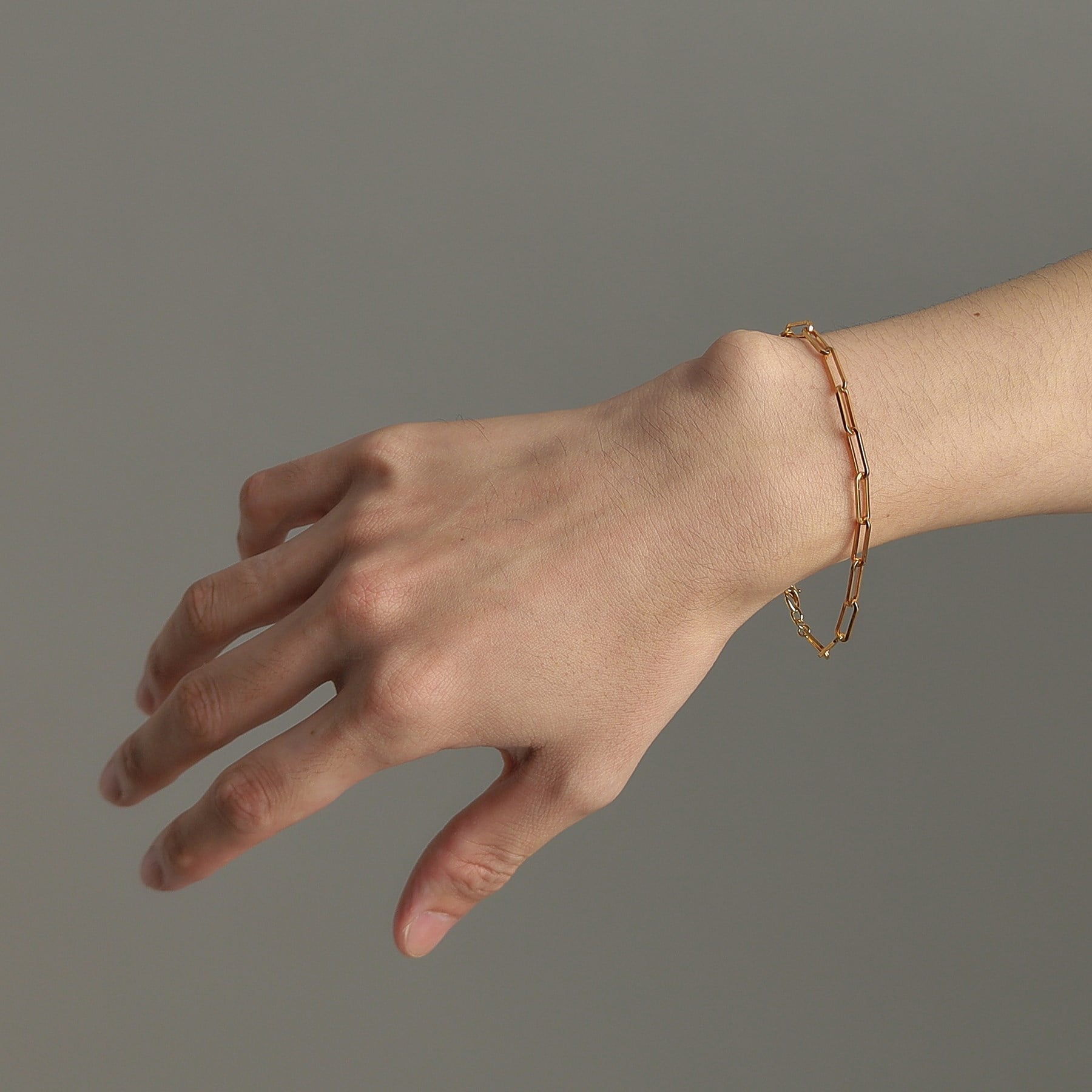 COCOSHNIK ONKITSCH 銀色 設計鍊條 扁平電纜手鍊 GP