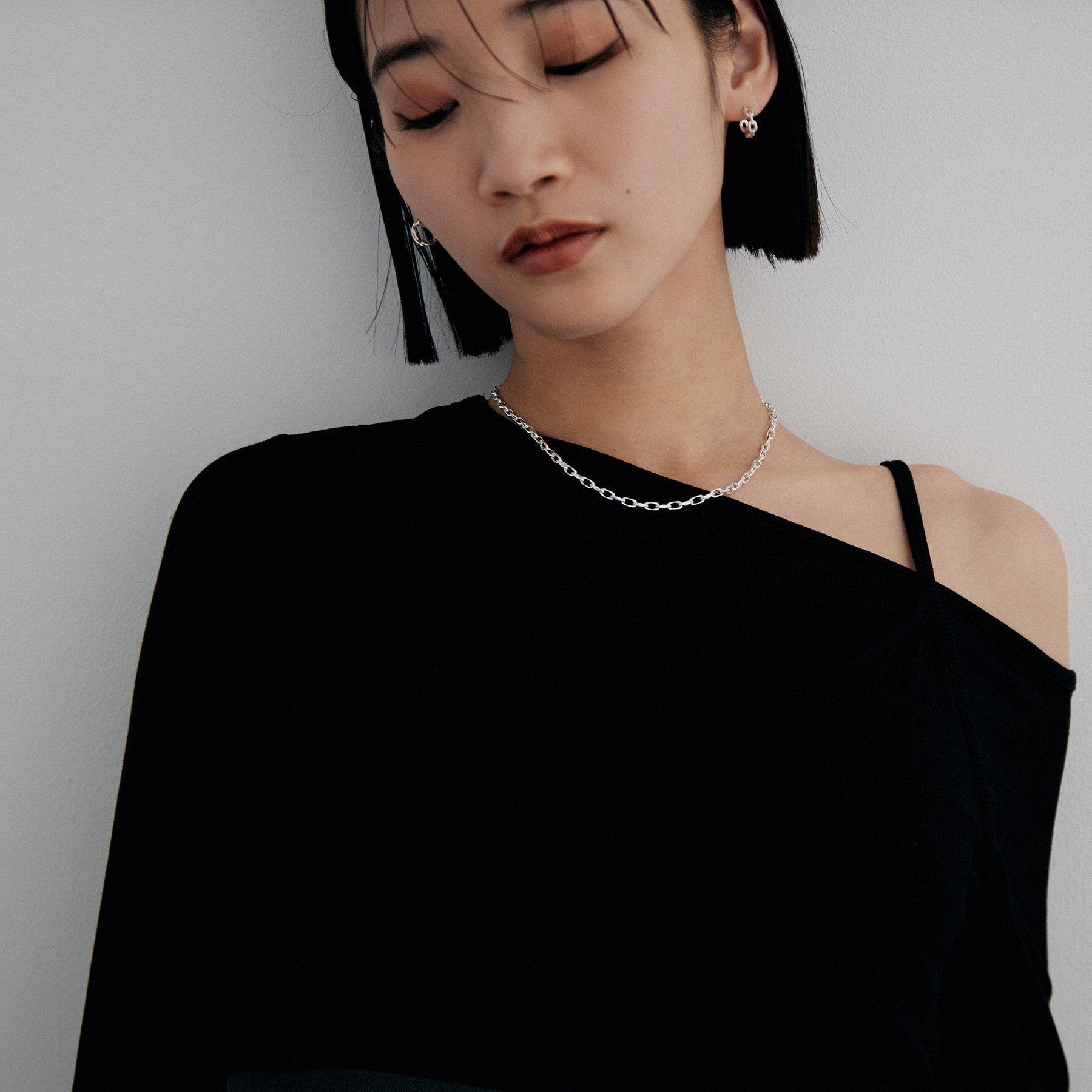 ココシュニック オンキッチュ COCOSHNIK ONKITSCH シルバー デザインチェーン ニュアンスケーブルネックレス(38cm) (シルバー(600)) シルバー(600)