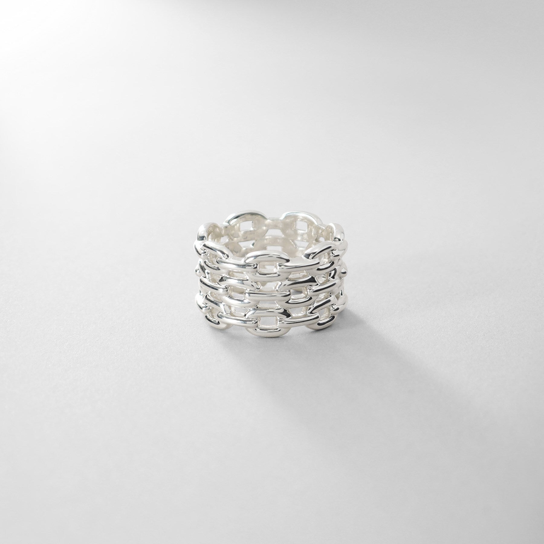 ココシュニック オンキッチュ COCOSHNIK ONKITSCH シルバー トリプルPCチェーンモチーフリング (シルバー(600)) シルバー(600)