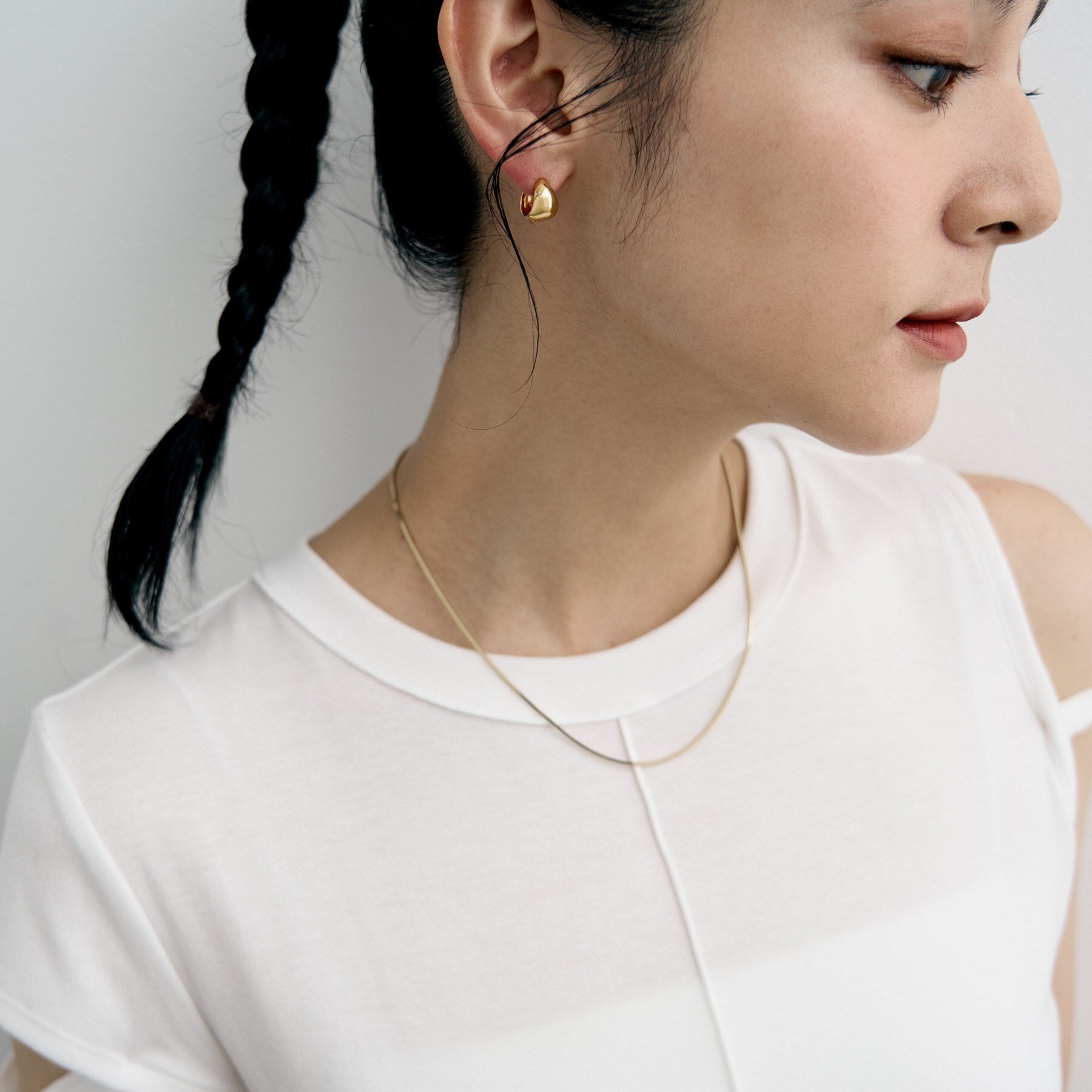 ココシュニック オンキッチュ COCOSHNIK ONKITSCH シルバー ハギーフープ ポインテッドワイドピアス GP (ゴールド(600)) ゴールド(600)