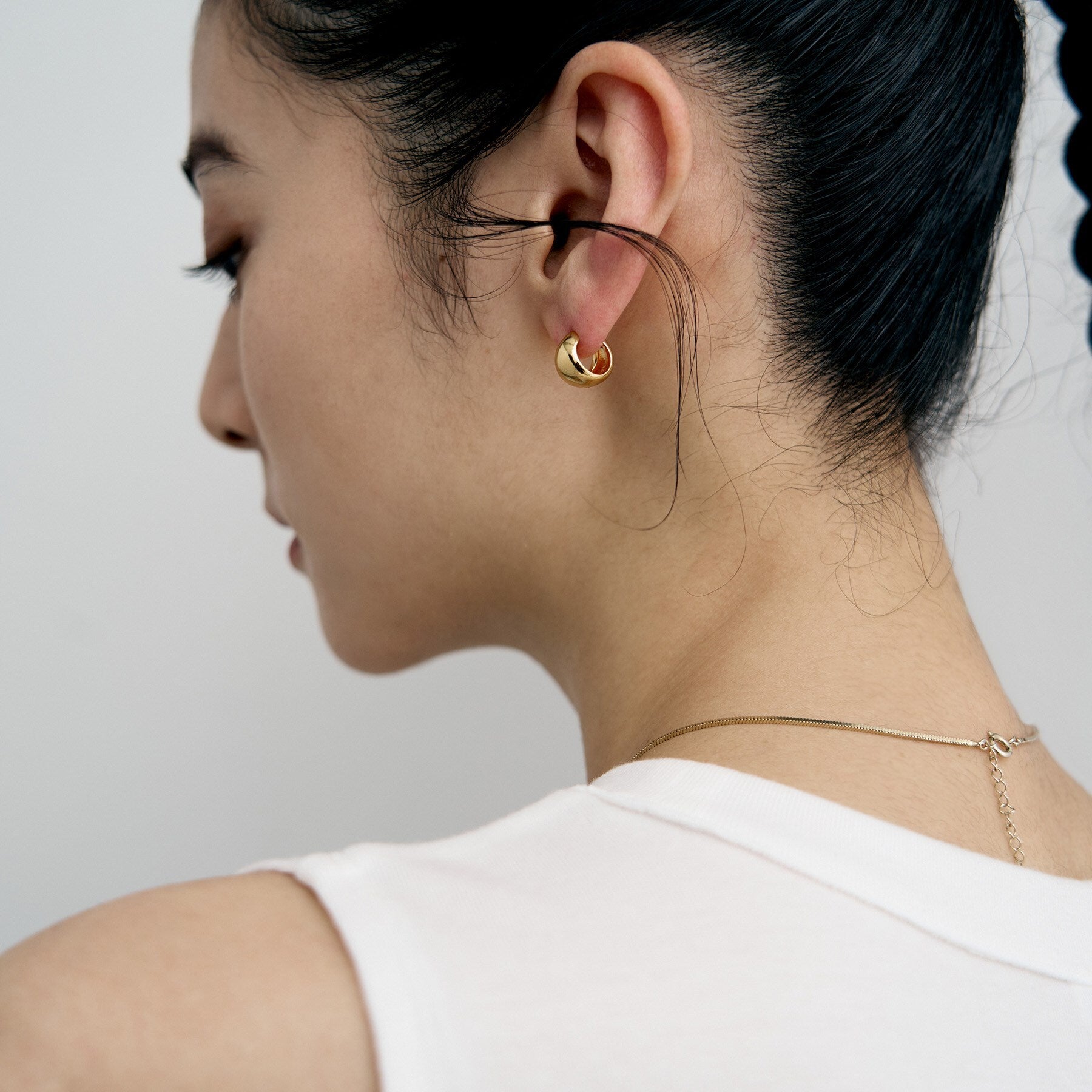 ココシュニック オンキッチュ COCOSHNIK ONKITSCH シルバー ハギーフープ ポインテッドワイドピアス GP (ゴールド(600)) ゴールド(600)