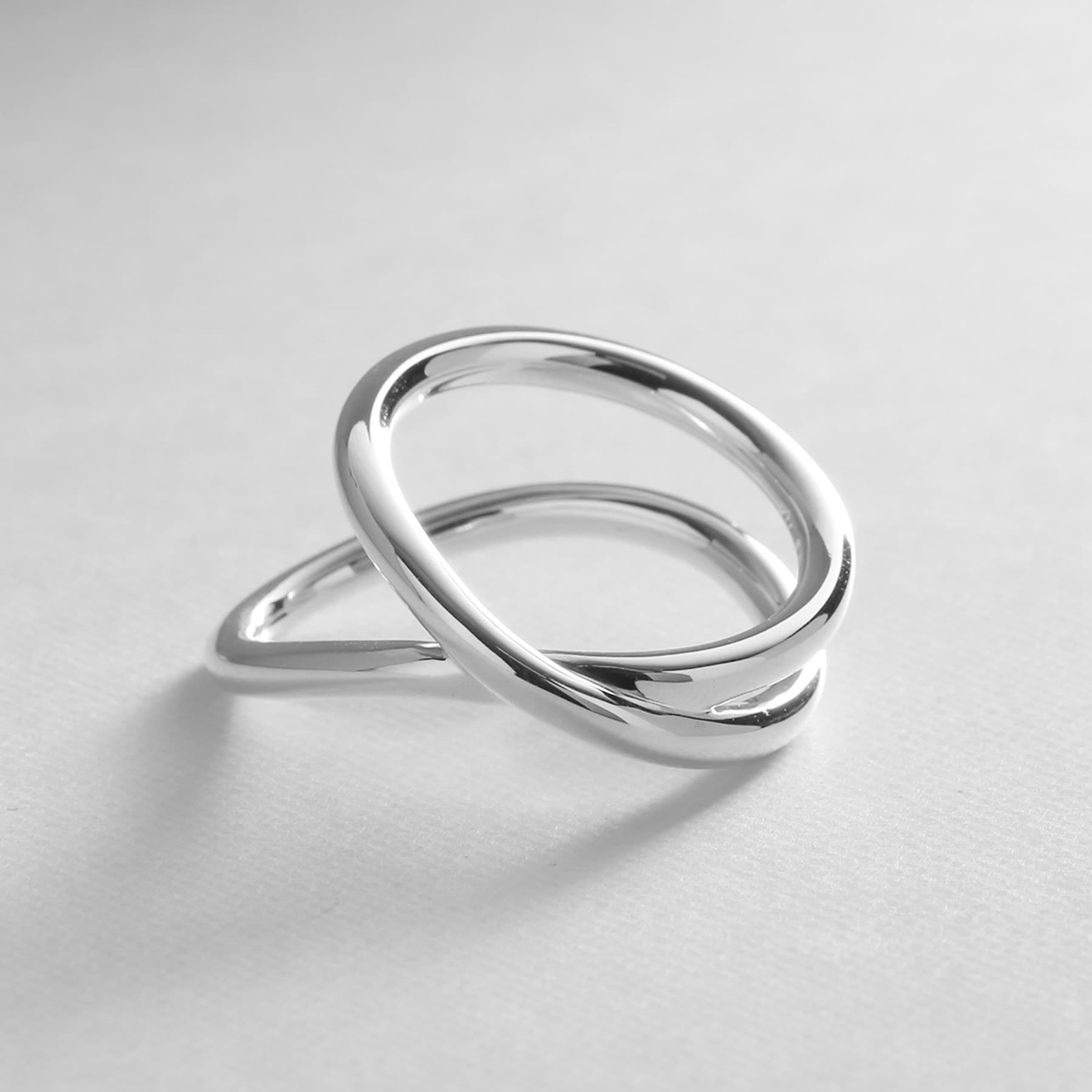 ココシュニック オンキッチュ COCOSHNIK ONKITSCH シルバー ラインリング フロート シルバー(600)