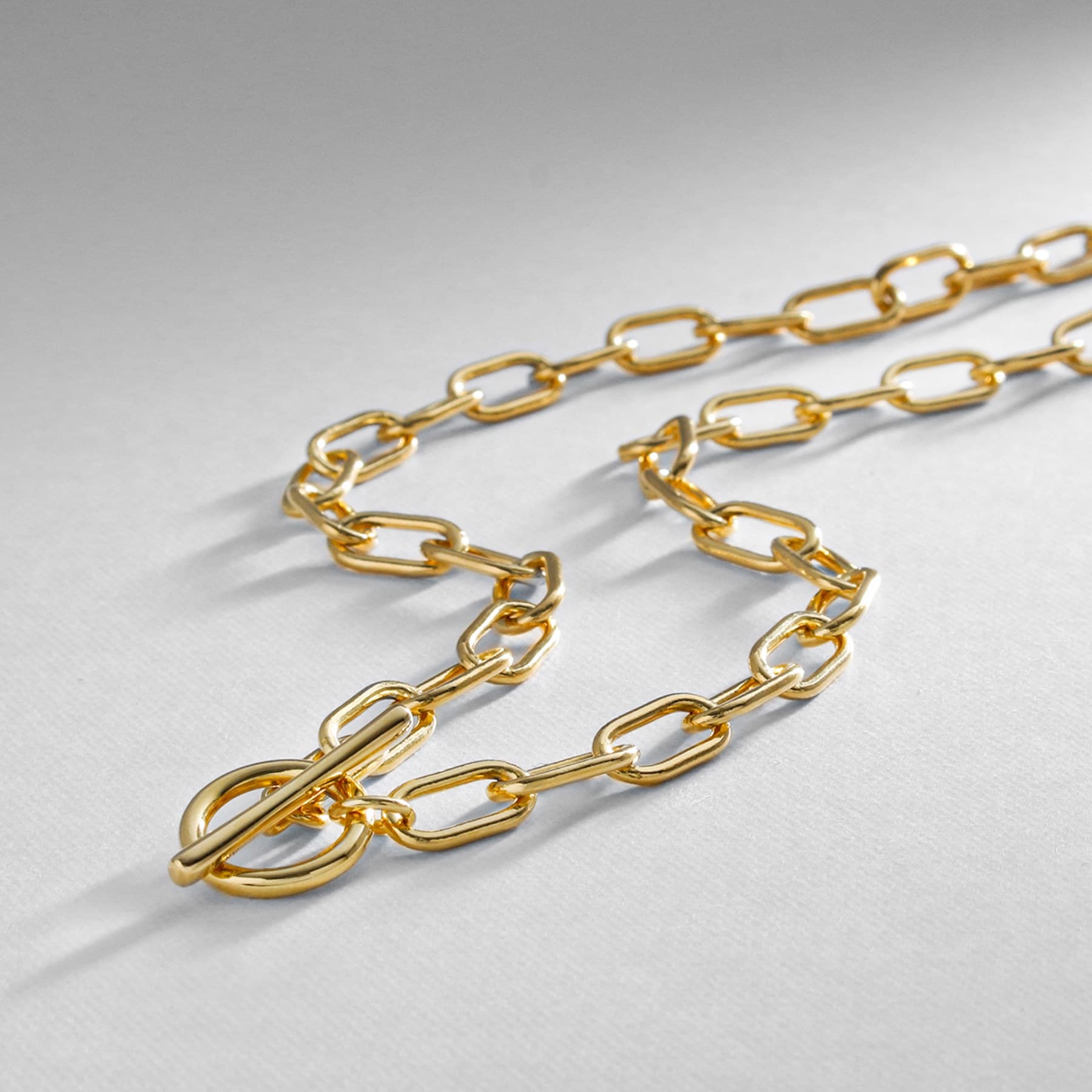 COCOSHNIK ONKITSCH COCOSHNIK ONKITSCH silver Link Chain Short Mantel Necklace GP