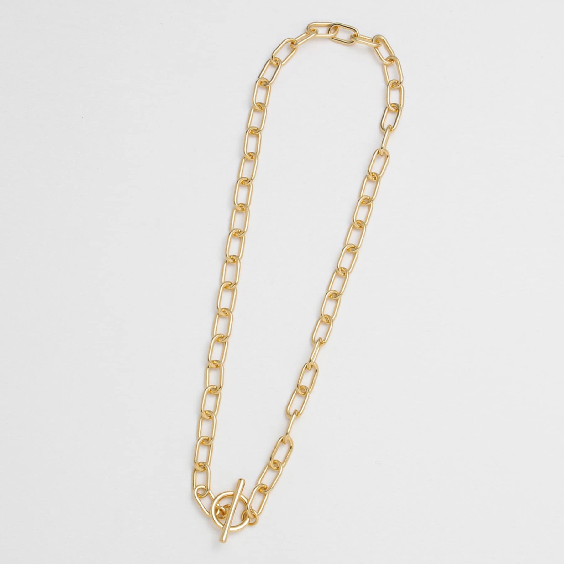 COCOSHNIK ONKITSCH COCOSHNIK ONKITSCH silver Link Chain Short Mantel Necklace GP