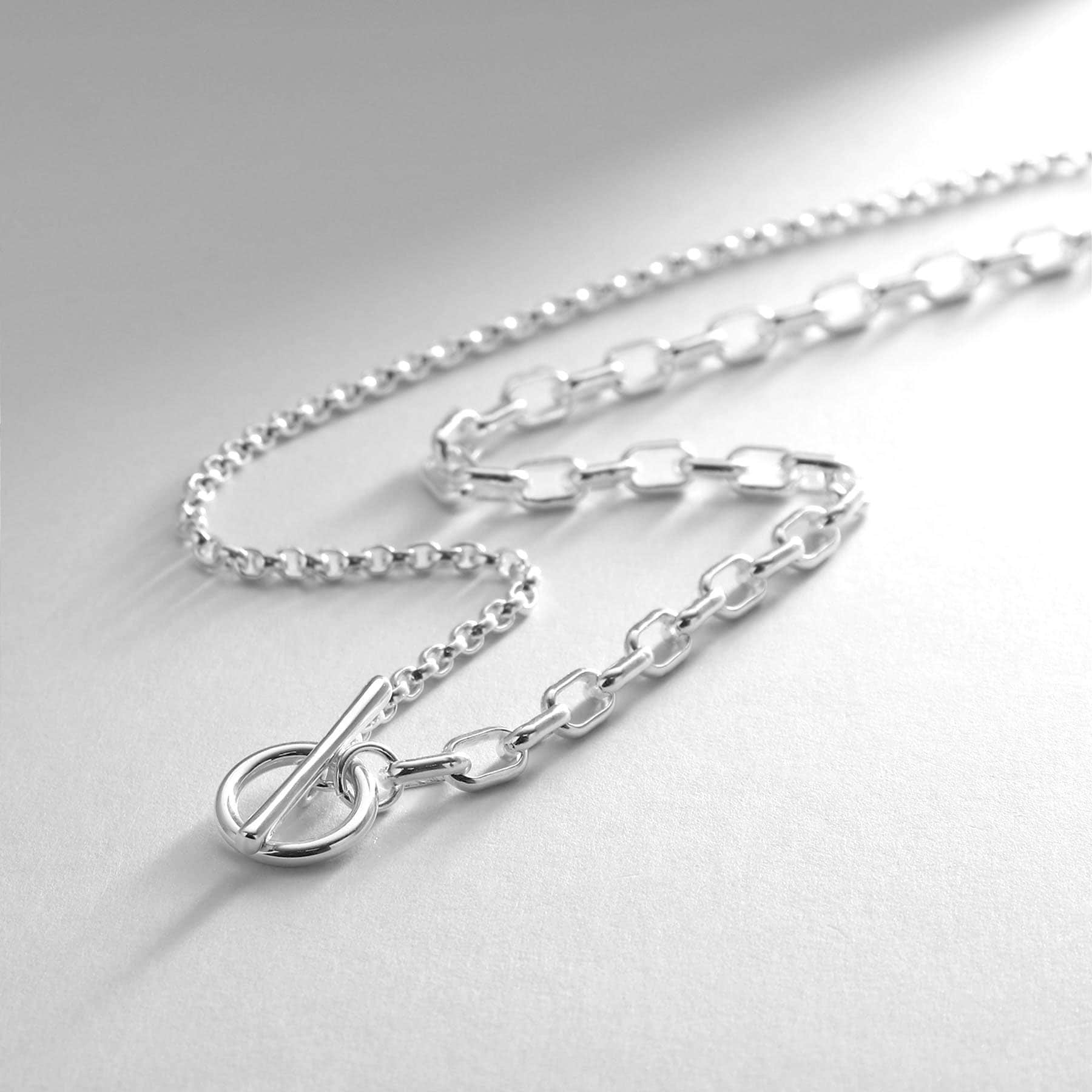 ココシュニック オンキッチュ COCOSHNIK ONKITSCH シルバー ミックスネックレス ドームチェーンマンテルネックレス シルバー(600)