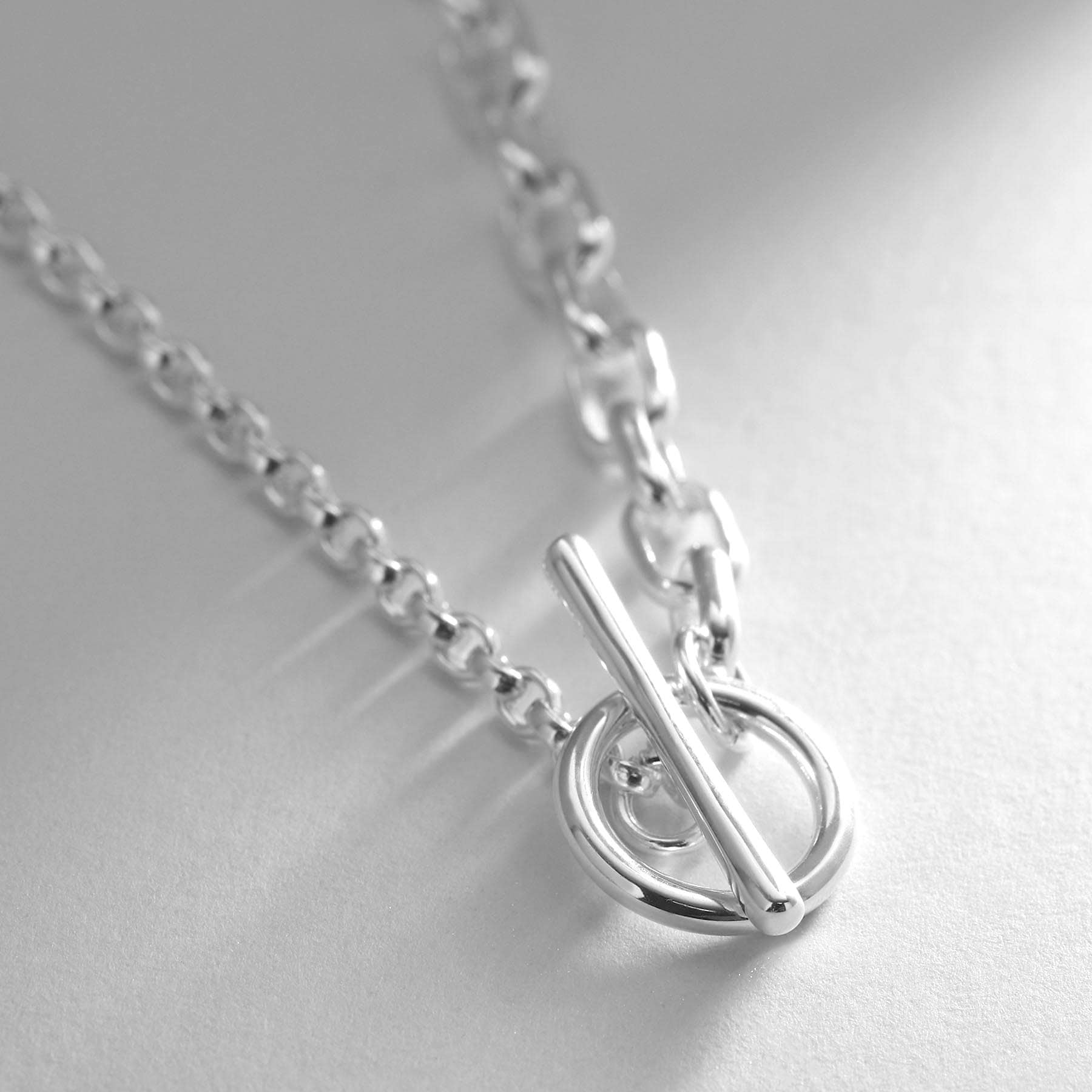 ココシュニック オンキッチュ COCOSHNIK ONKITSCH シルバー ミックスネックレス ドームチェーンマンテルネックレス シルバー(600)