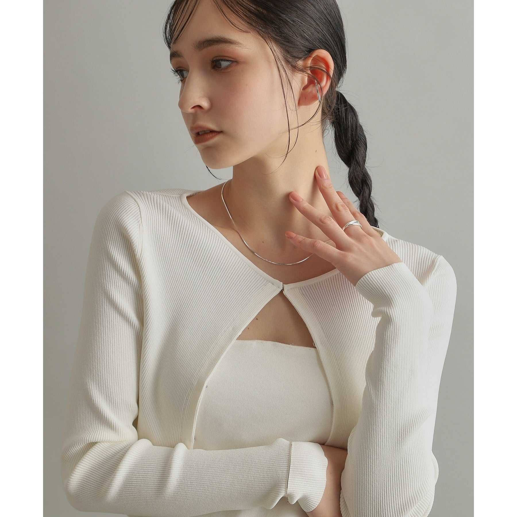 ココシュニック オンキッチュ COCOSHNIK ONKITSCH シルバー デザインチェーン コンパクトブレスレット シルバー(600)