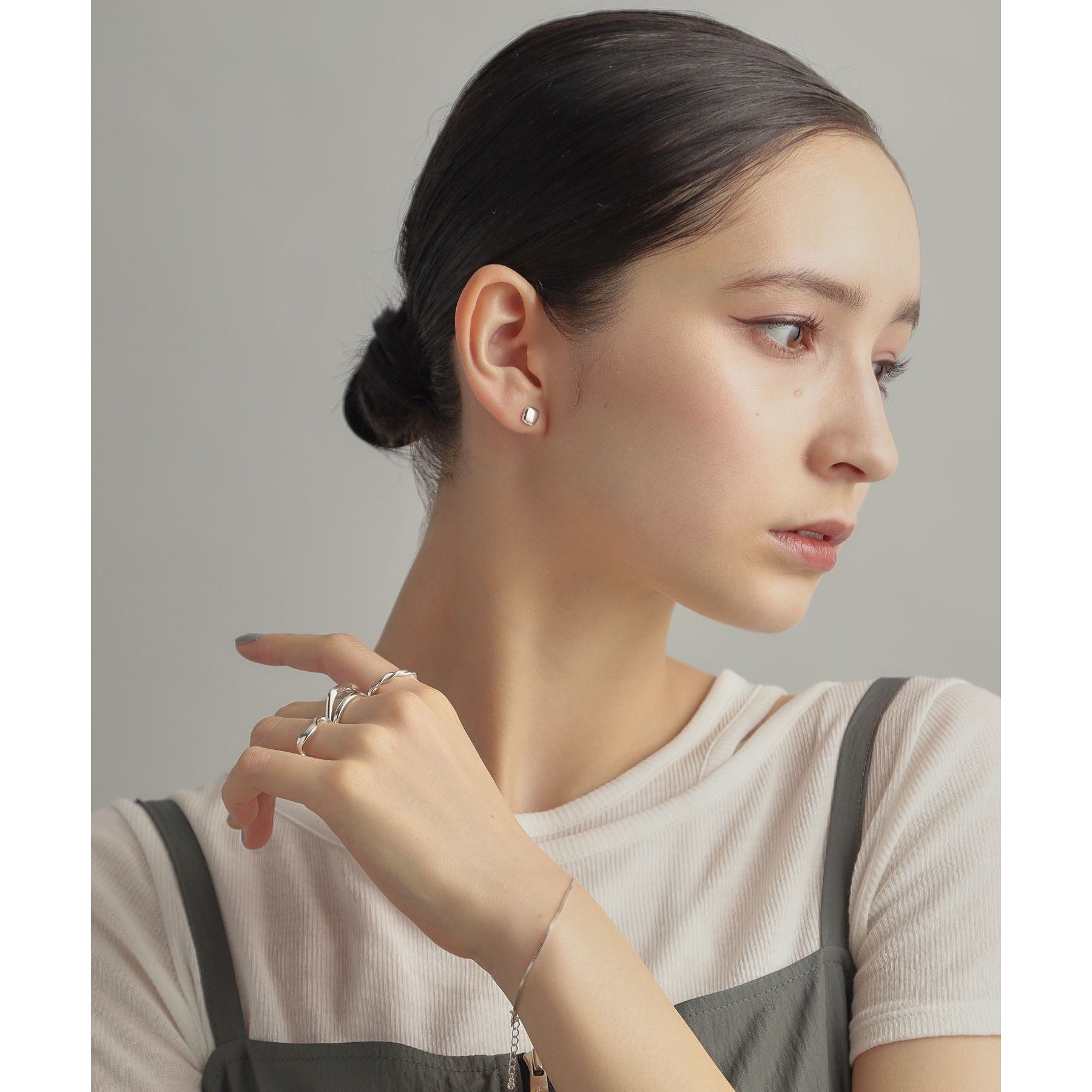 ココシュニック オンキッチュ COCOSHNIK ONKITSCH シルバー デザインチェーン コンパクトブレスレット シルバー(600)