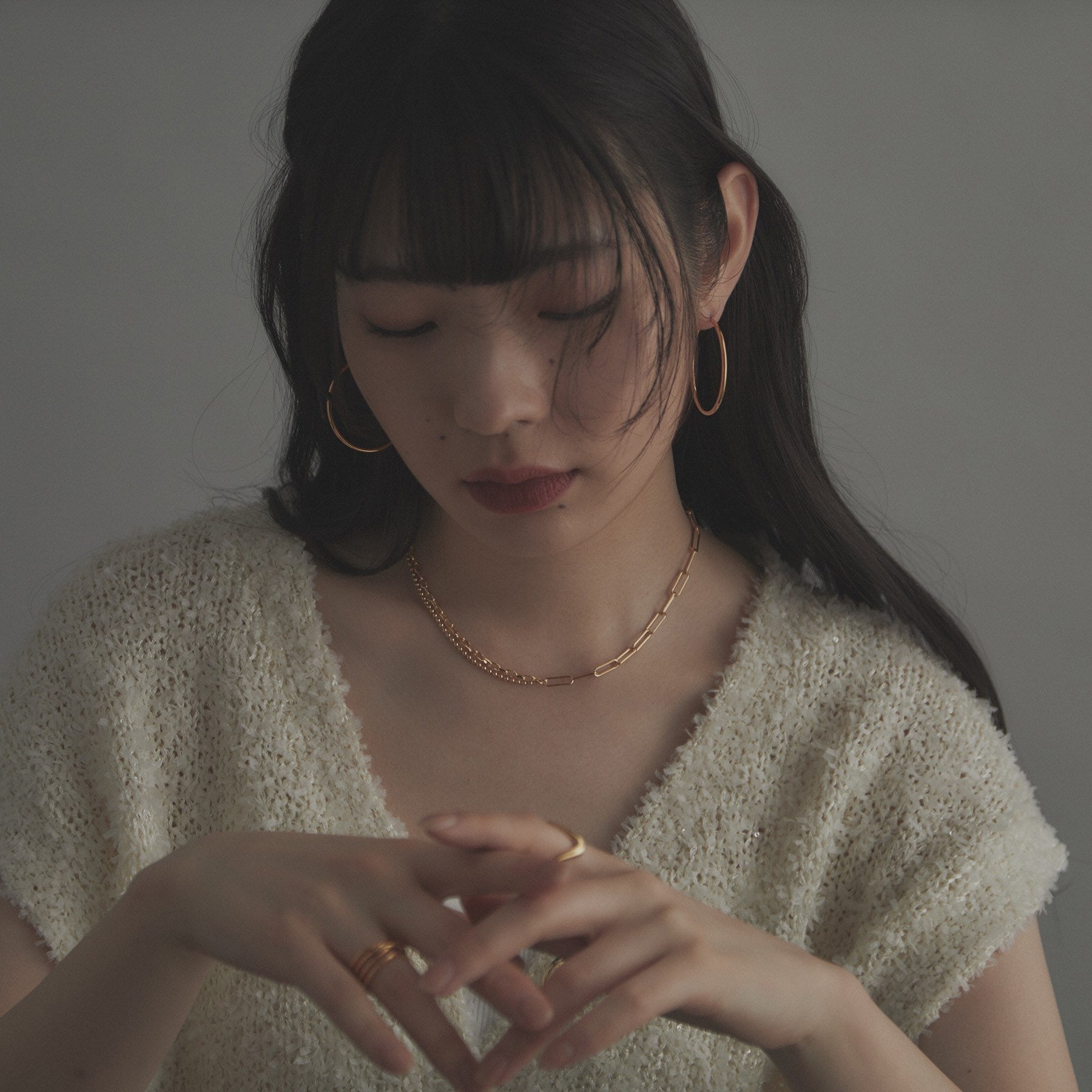 ココシュニック オンキッチュ COCOSHNIK ONKITSCH シルバー ソリッドフープピアスL GP ゴールド(600)