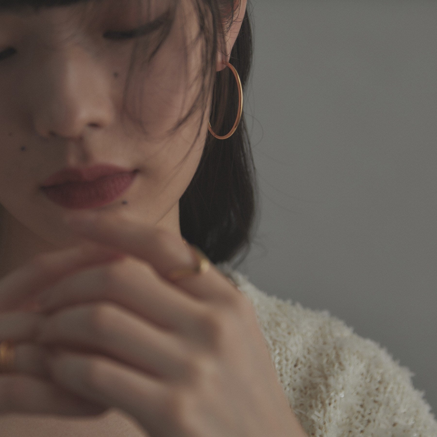 ココシュニック オンキッチュ COCOSHNIK ONKITSCH シルバー ソリッドフープピアスL GP ゴールド(600)