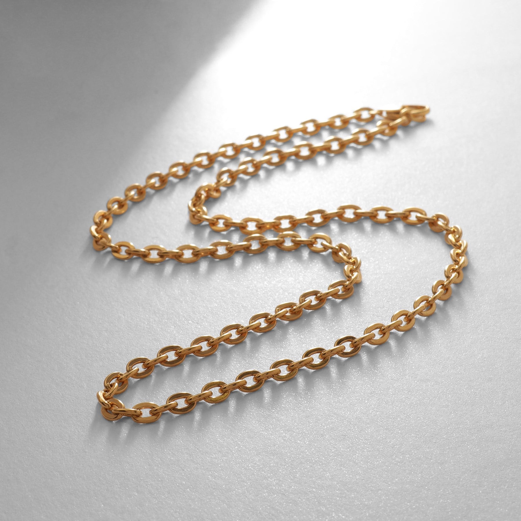 ココシュニック オンキッチュ COCOSHNIK ONKITSCH シルバー デザインチェーン フラットオーバルボールリンクネックレス GP (ゴールド(600)) ゴールド(600)