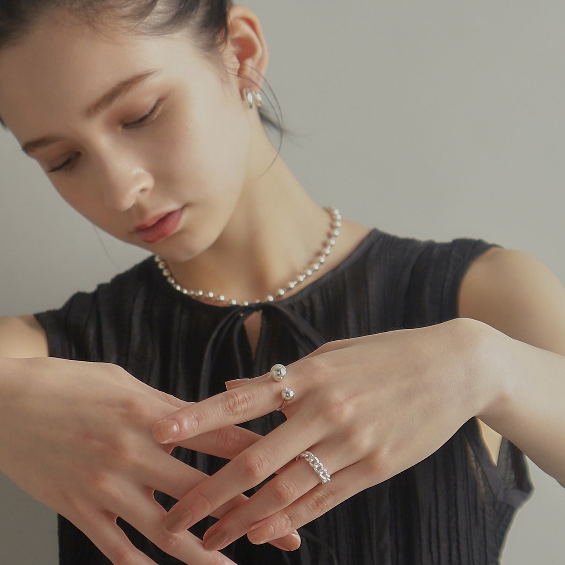 ココシュニック オンキッチュ COCOSHNIK ONKITSCH シルバー ボールオープンリング (シルバー(600)) シルバー(600)