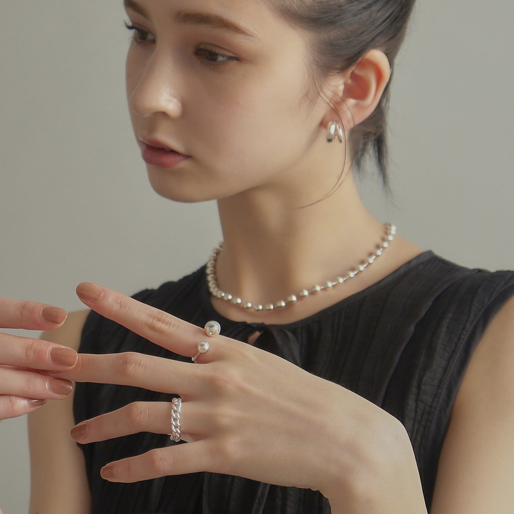 ココシュニック オンキッチュ COCOSHNIK ONKITSCH シルバー ボールオープンリング (シルバー(600)) シルバー(600)